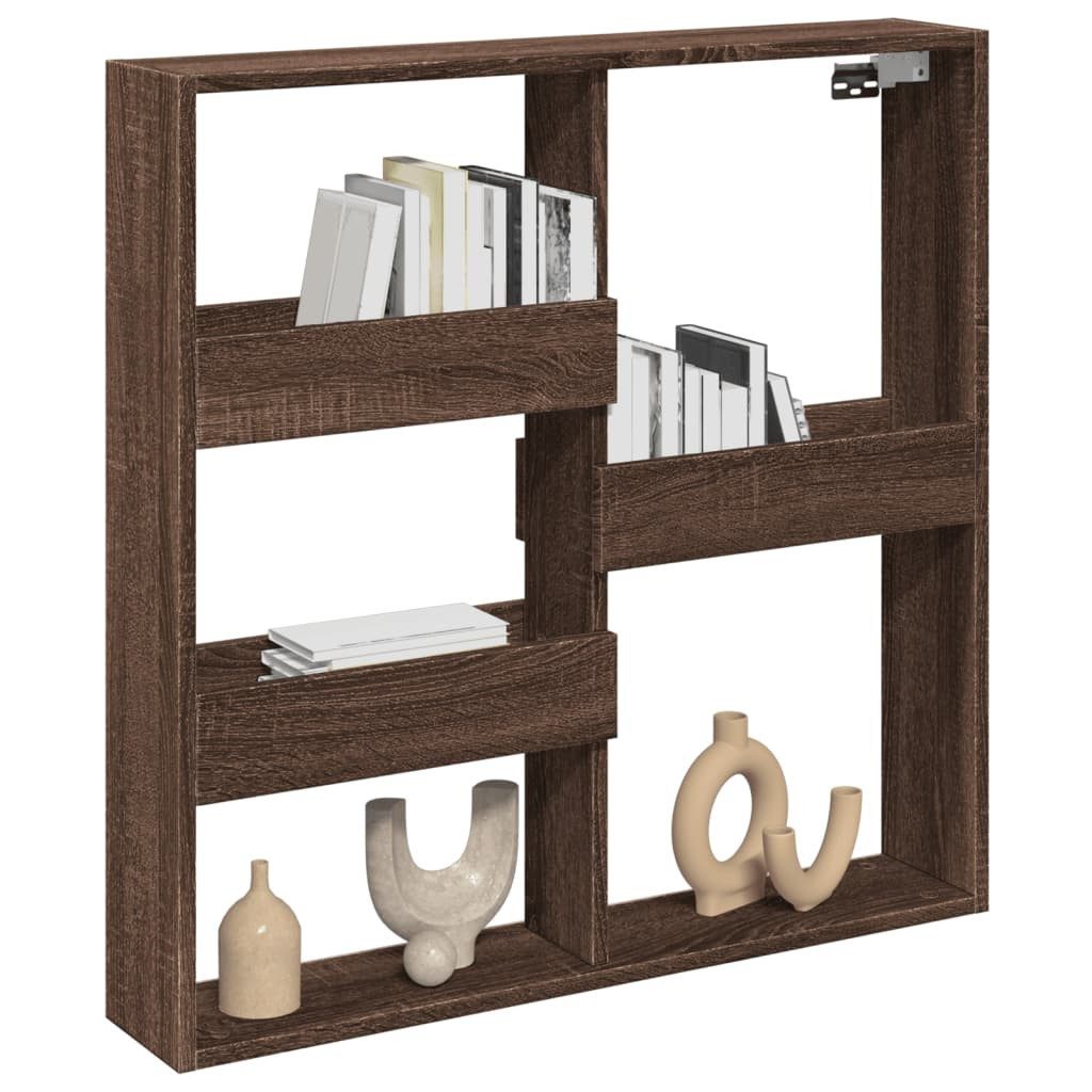 vidaXL Regal Wandschrank Braun Eichen-Optik 80x15x80 günstig online kaufen