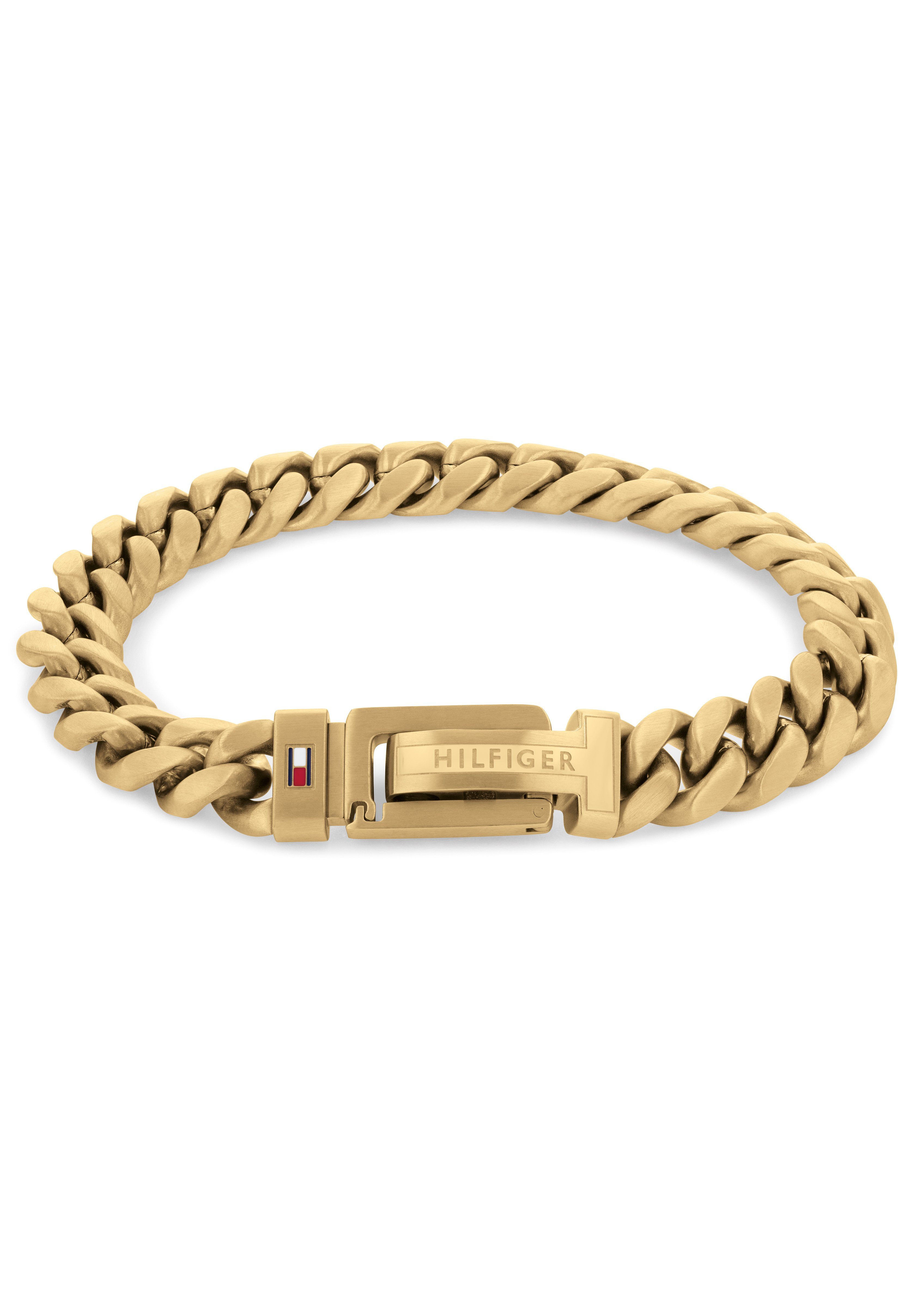 Große Aufmerksamkeit! Tommy Hilfiger Armband Schmuck Edelstahl Armschmuck zu gelbgoldfarben-blau-rot-weiß Sneaker, Jeans! Tommy Jeans, Hoodie, Shirt, Panzerkette