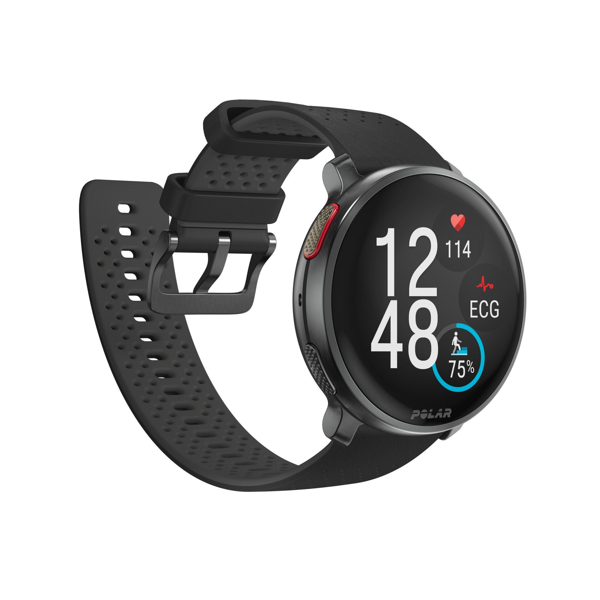 Polar VANTAGE V3 Smartwatch (3,5 cm/1,39 Zoll), Premium-Multisportuhr Silikon-Armband S-L