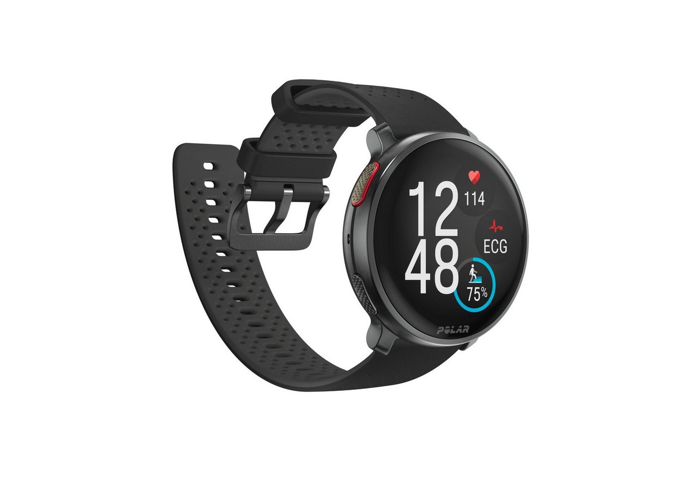 Polar VANTAGE V3 Smartwatch (3,5 cm/1,39 Zoll, Proprietär), Premium-Multisportuhr Silikon-Armband S-L