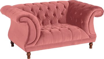 Max Winzer® Loveseat Isabelle, Knopfheftung & gedrechselten Füßen in Buche Nussbaum, Breite 167 cm