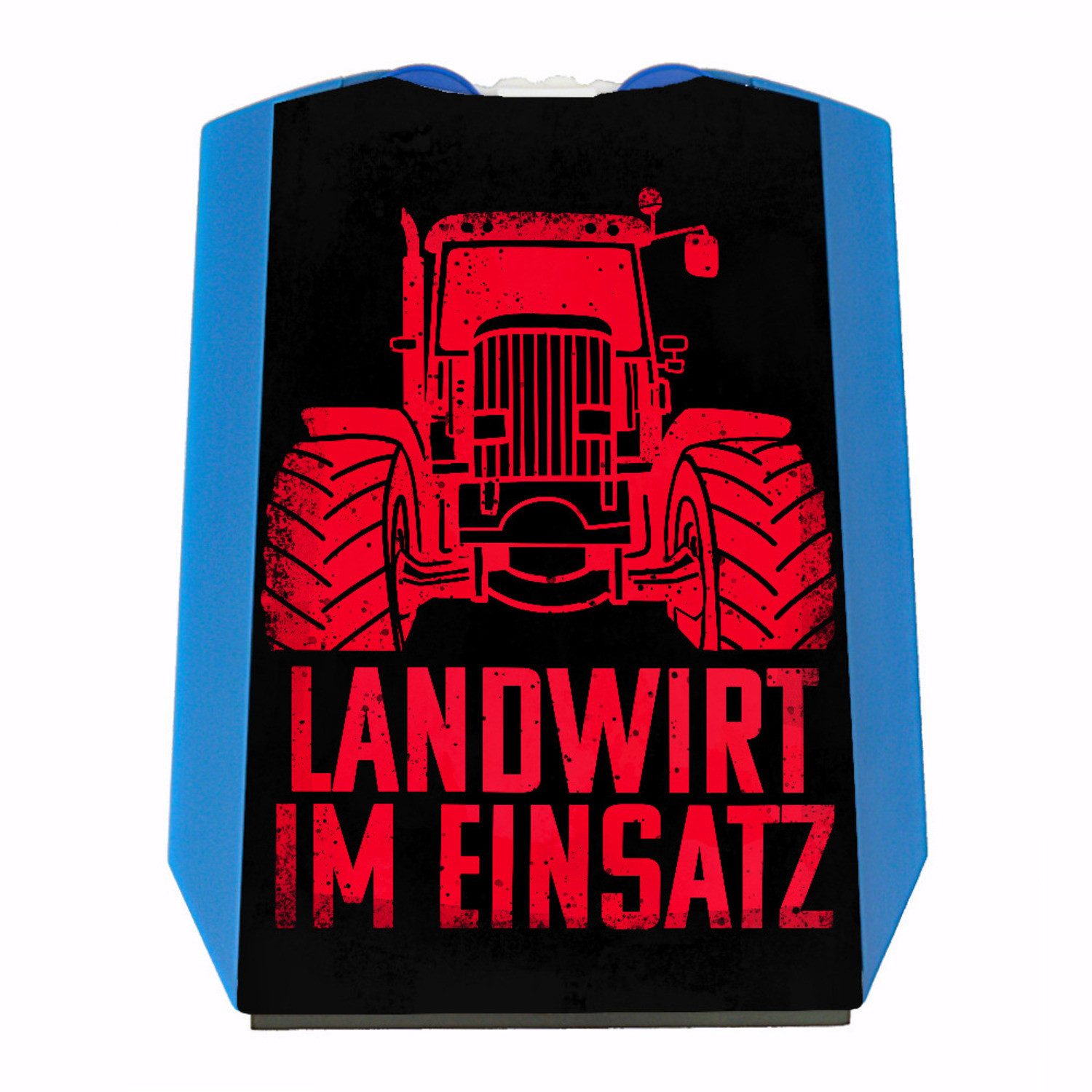 Parkscheibe Landwirt im Einsatz Parkscheibe in rot mit 2 Einkaufswagenchips