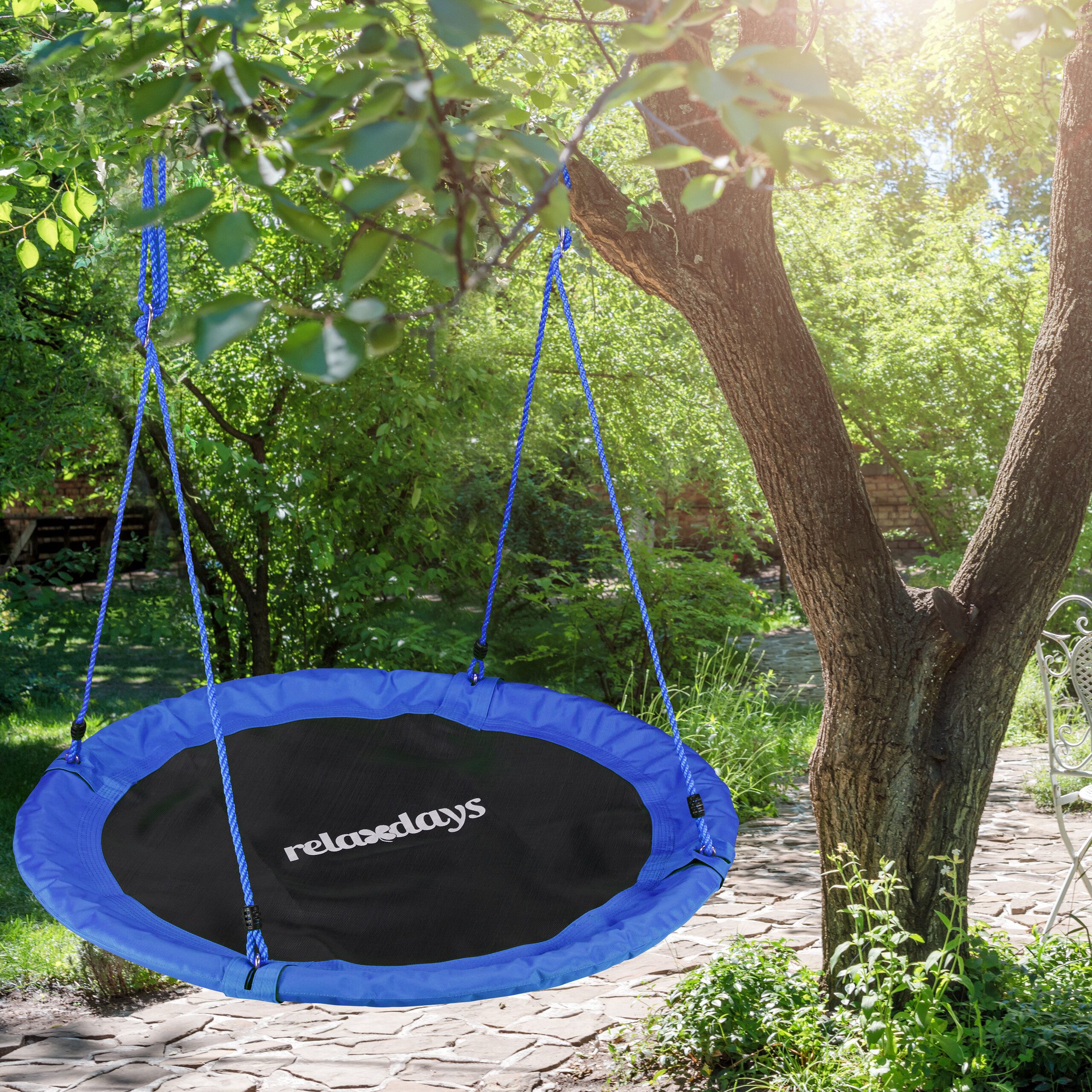 relaxdays Nestschaukel 110 cm, Blau günstig online kaufen