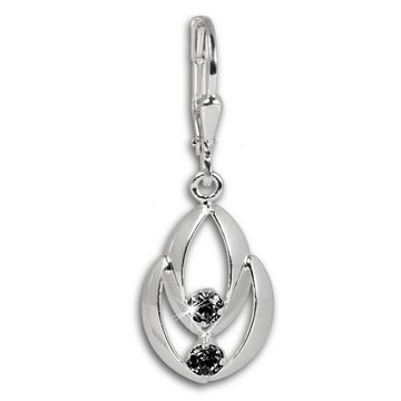 SilberDream Paar Ohrhänger SilberDream Ohrringe für Damen 925 Silber (Ohrhänger), Damen Ohrhänger aus 925 Sterling Silber, Farbe: silber, schwarz