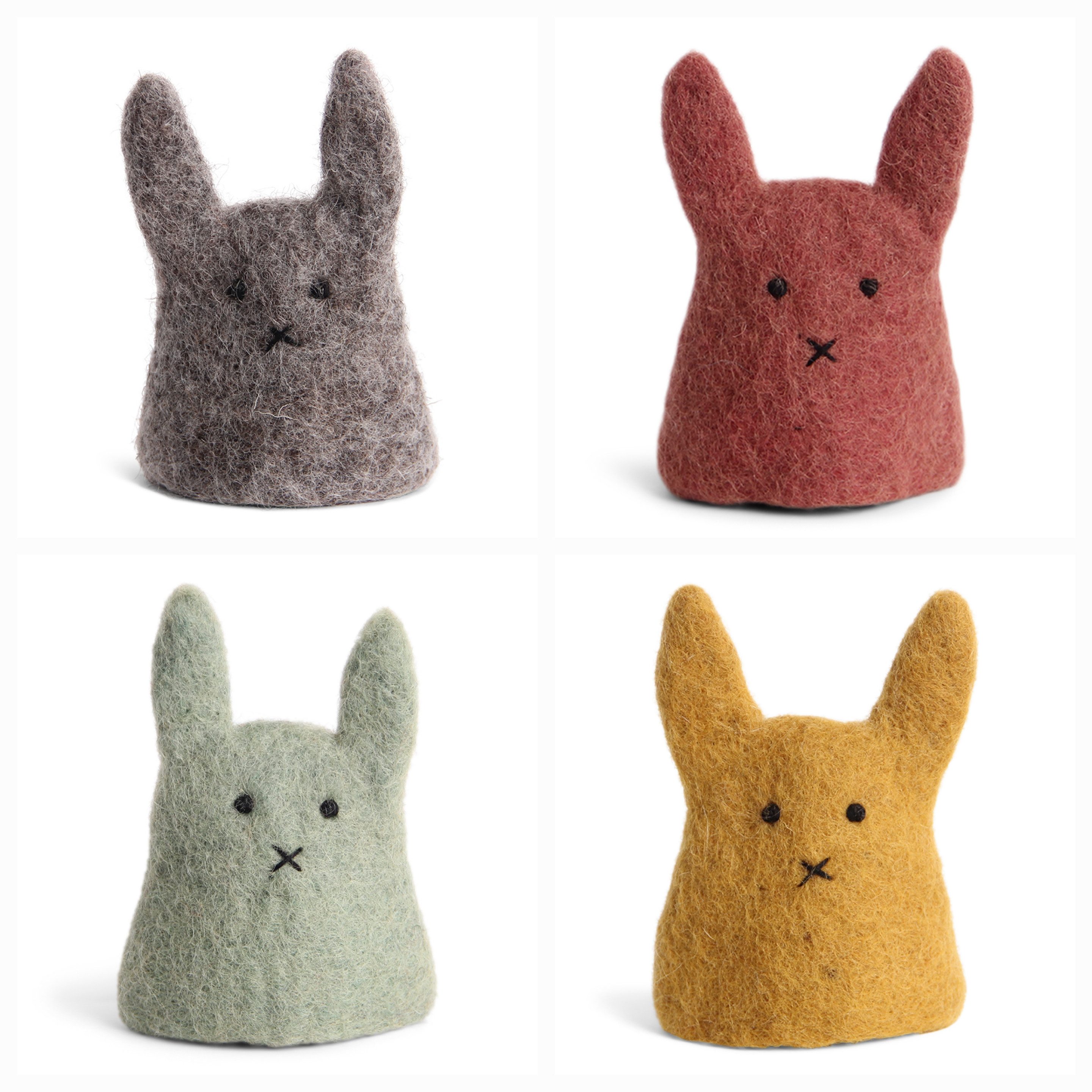 Eierbecher Vier Eierwärmer aus Filz, fairtrade & handmade