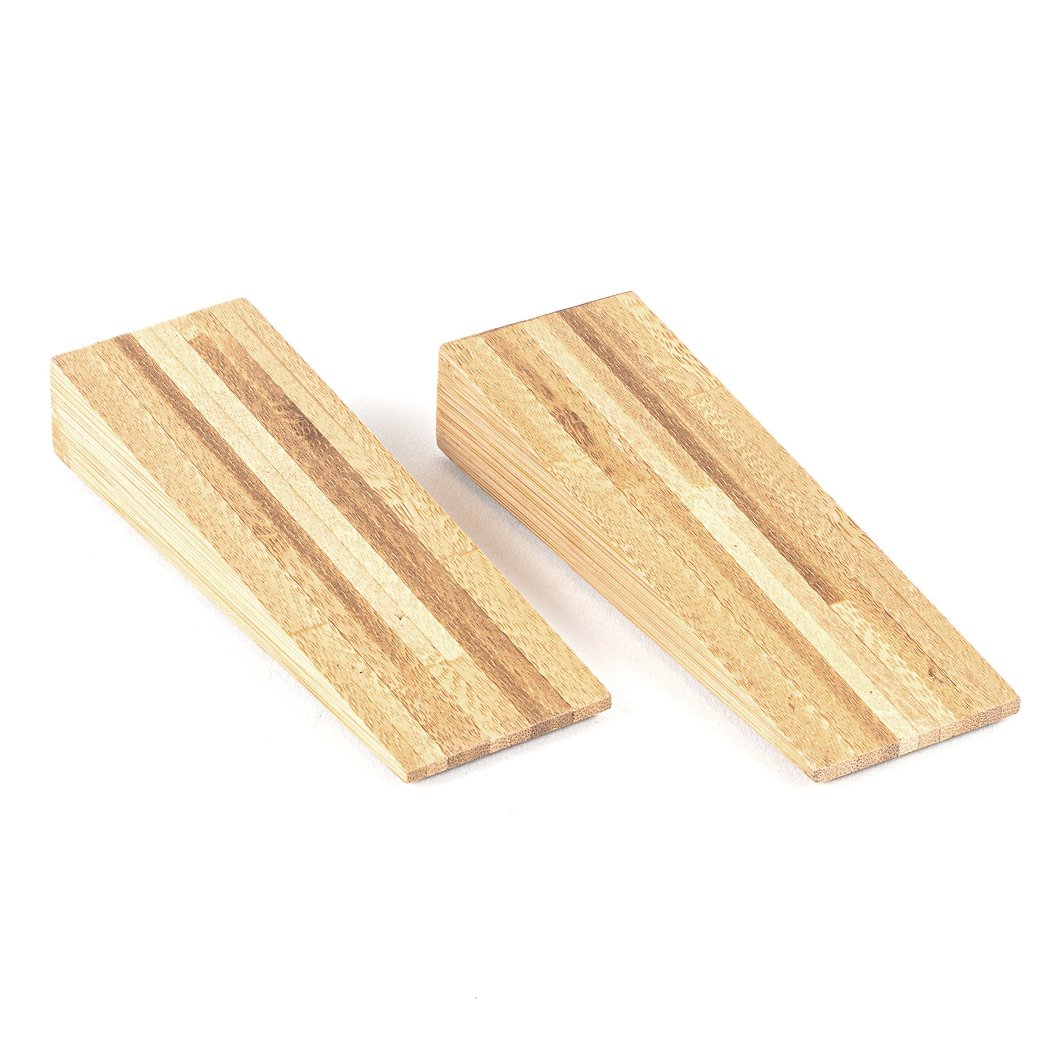 HomeBee Türstopper aus (Komplettset, Holzkeile), St., alle für Türstopper zertifiziert FSC® aus Rutschfest 2 Set Bambus Holz - Böden