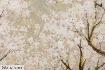 KUNSTLOFT Gemälde Allee voller Blüten 100x75 cm, Leinwandbild 100% HANDGEMALT Wandbild Wohnzimmer