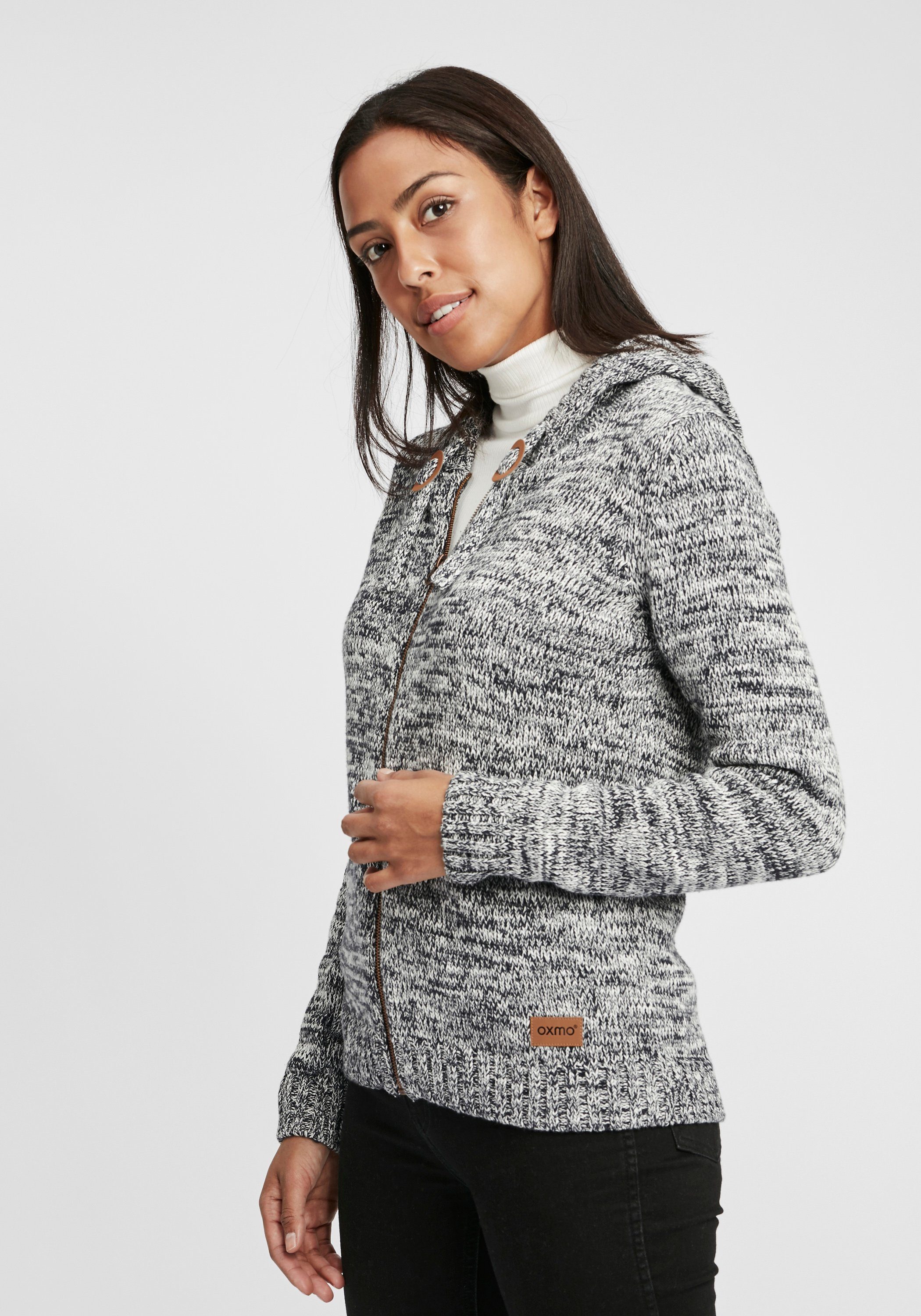 OXMO Strickjacke OXPhiladelphia Cardigan mit Kapuze