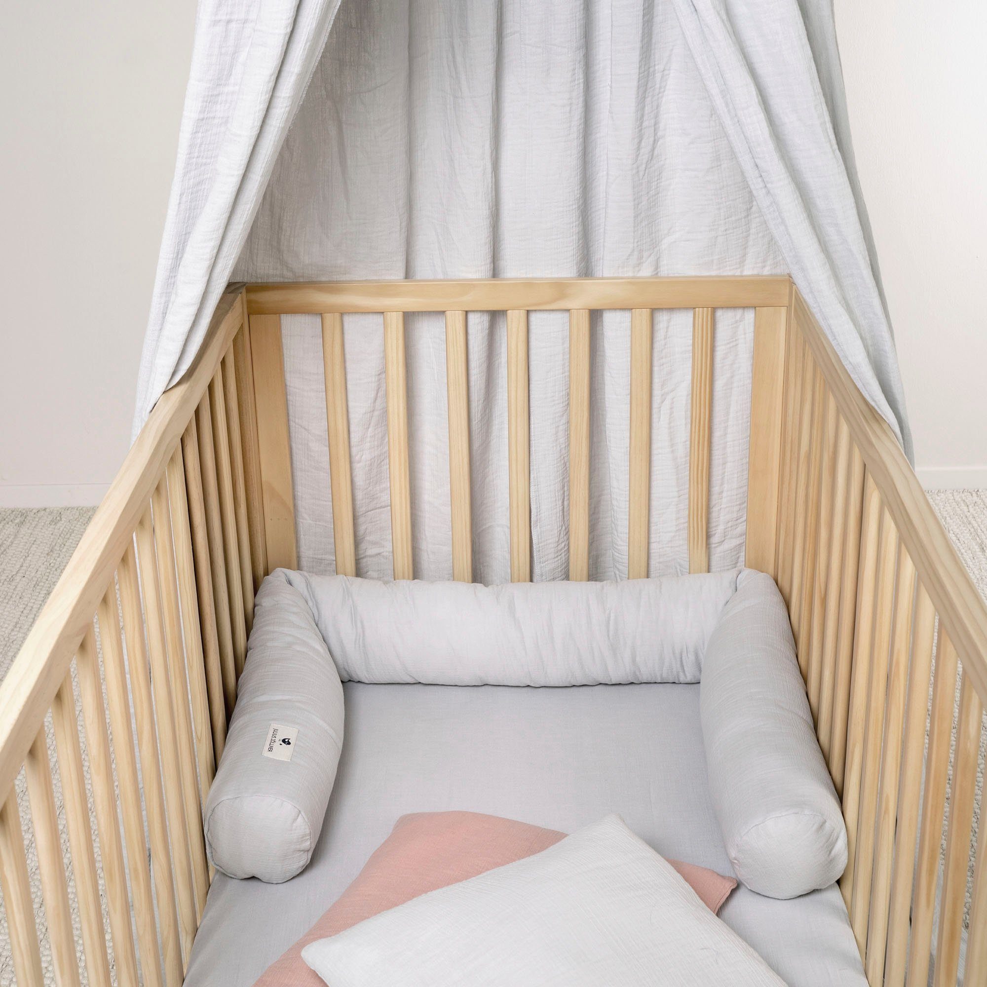 Julius Zöllner Nestchenschlange Musselin, grau, Made in Germany