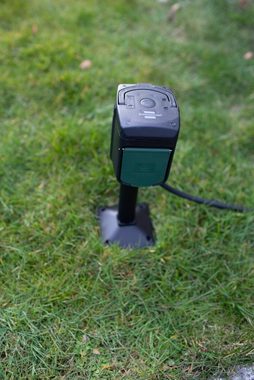 Brennenstuhl Gartensteckdose Connect Wifi, smarte Gartensteckdose mit Sprachsteuerung, Kabellänge 3m