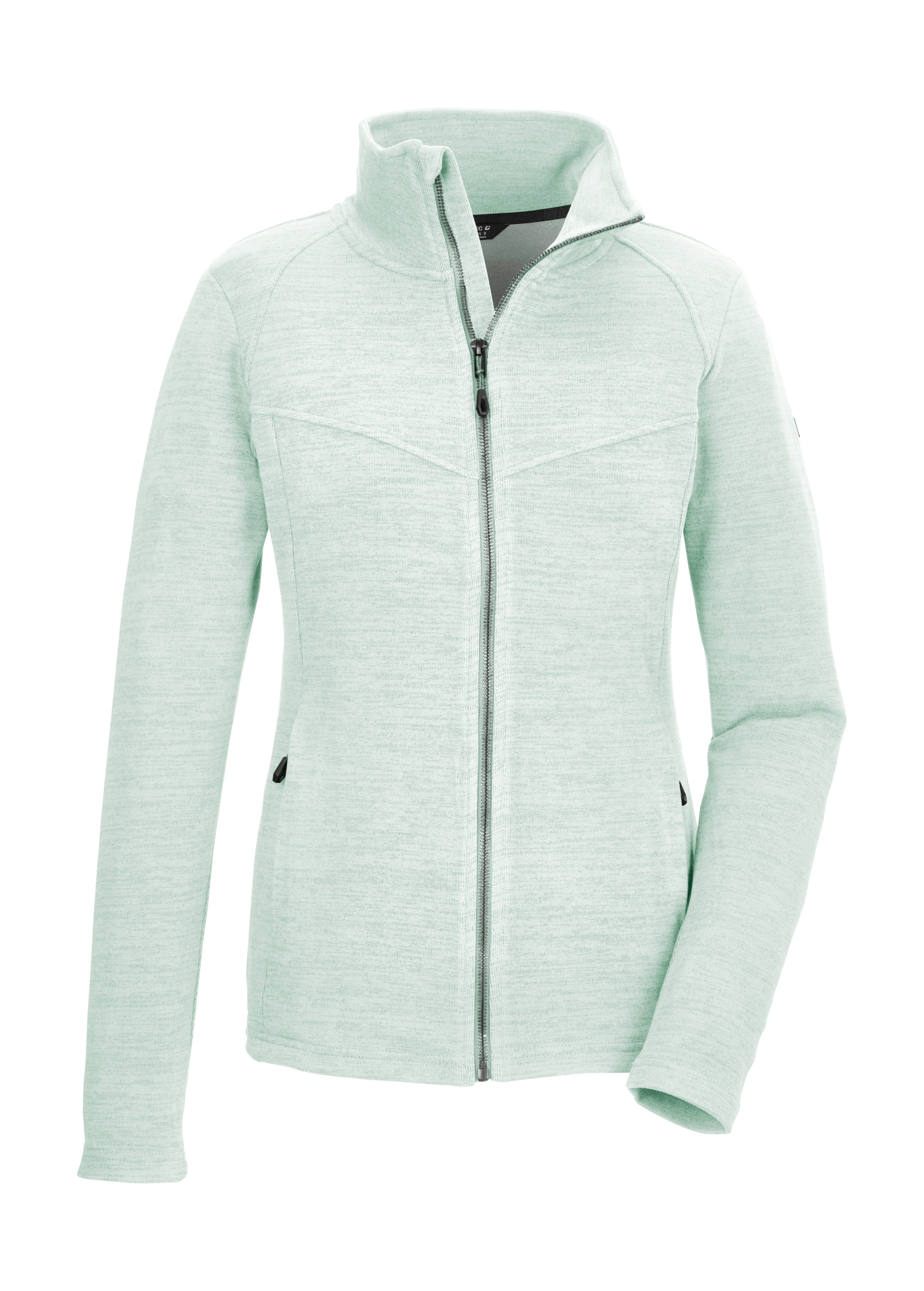 Killtec Strickjacke KOW 112 WMN FLX JCKT Powerstretchjacke, Melange Optik, 2-Wege-Stretch, Kinnschutz