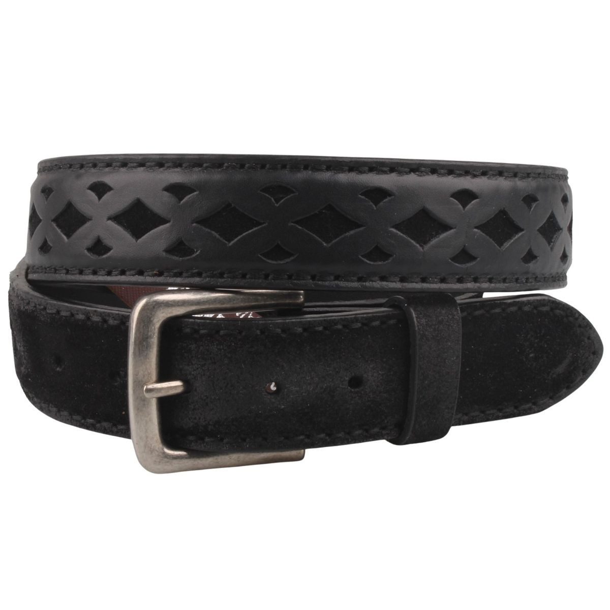 Echtleder Leder Herrn Gürtel GLATT Schwarz Gürtel Breite 39mm Alle