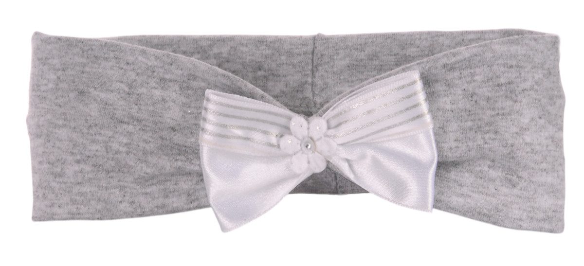 La Bortini Stirnband Kopfband Haarschmuck für Babys und Kinder Haarreifen mit Schleife in rot, weiß, creme, rosa, lila, blau, grün, braun, gelb, grau