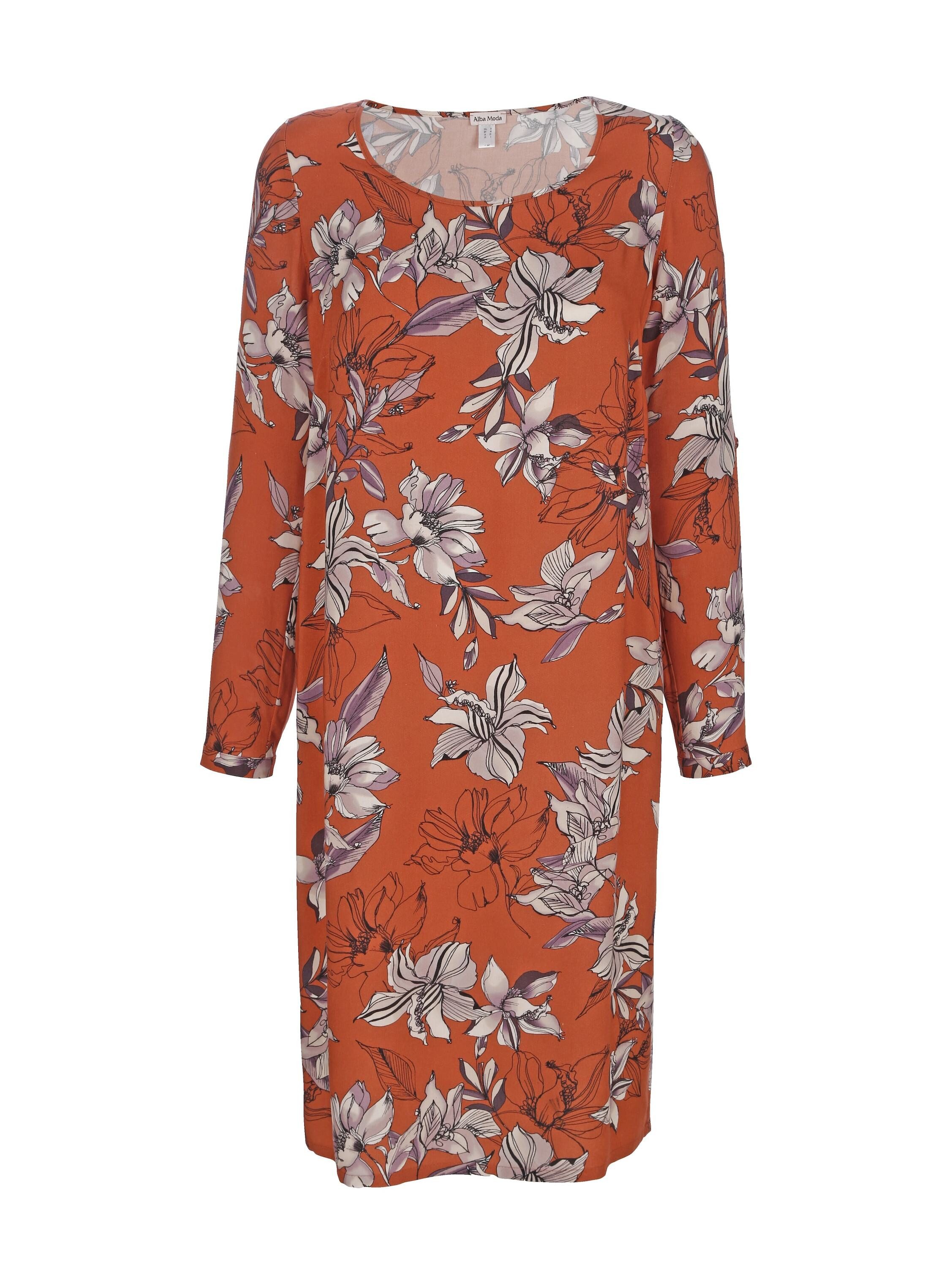 Alba Moda Druckkleid Kleid mit Krempelärmel