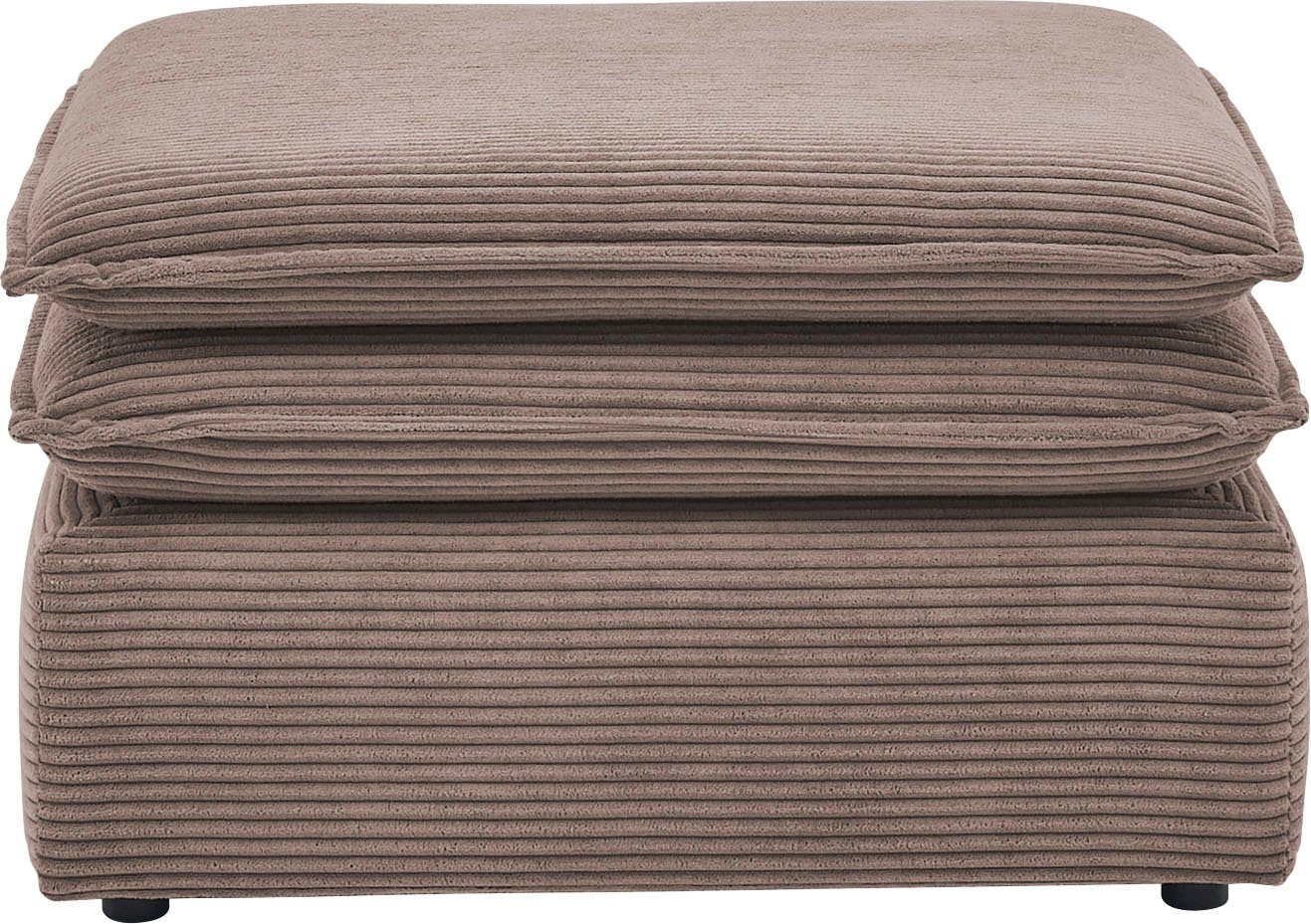 Home affaire Sitzgruppe PIAGGE, (2-tlg), 2-Sitzer-Sofa und Hocker klein im Set