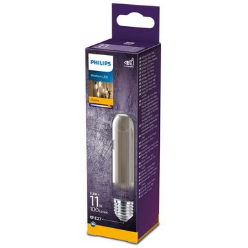 Philips LED-Leuchtmittel LED Lampe ersetzt 11W, E27 Röhre T32, grau, warmweiß, 136 Lumen, nicht, n.v, warmweiss