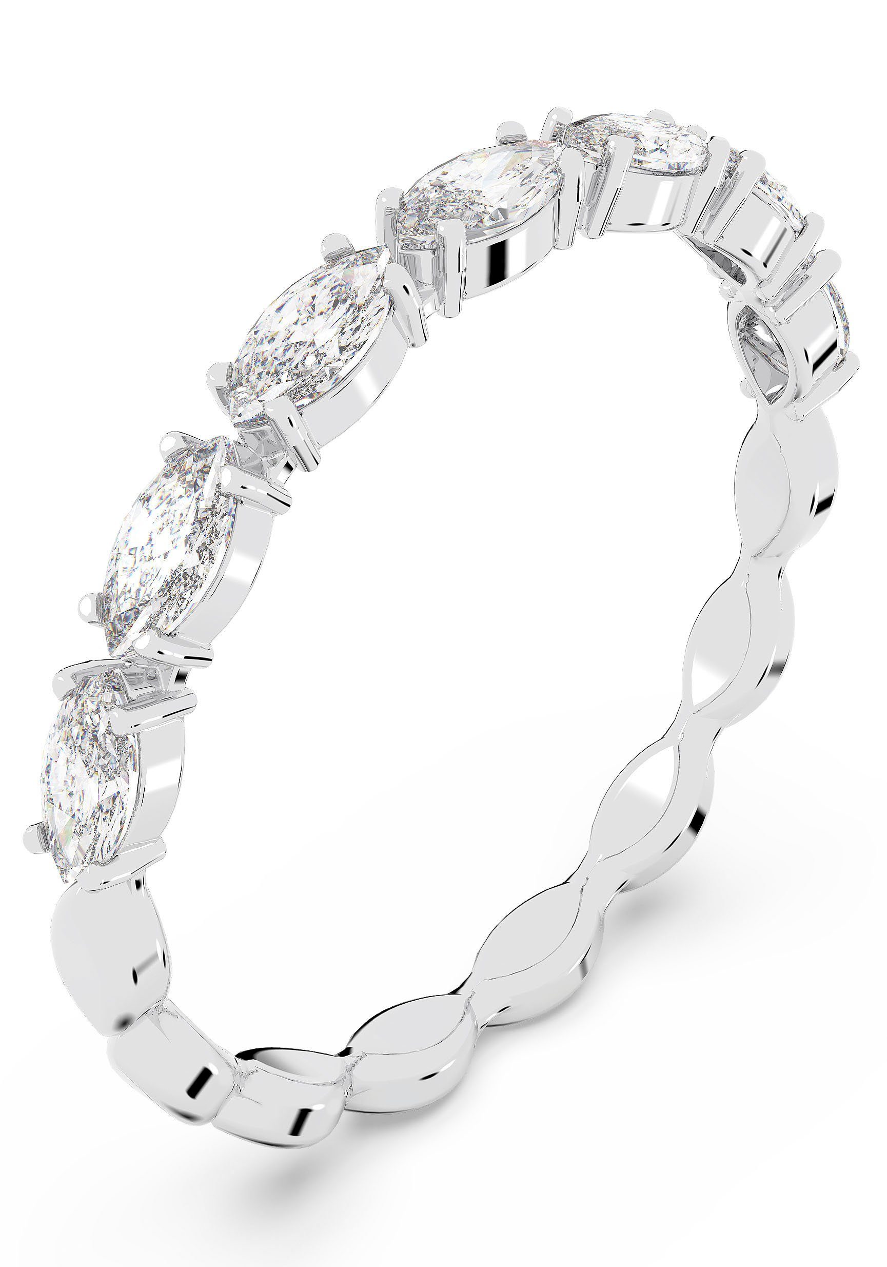 Swarovski Fingerring Vittore, 5366584, 5351769, 5366570, Kristall mit Marquise Schliff, Swarovski® 5366571, metallfarben-kristallweiß 5354786