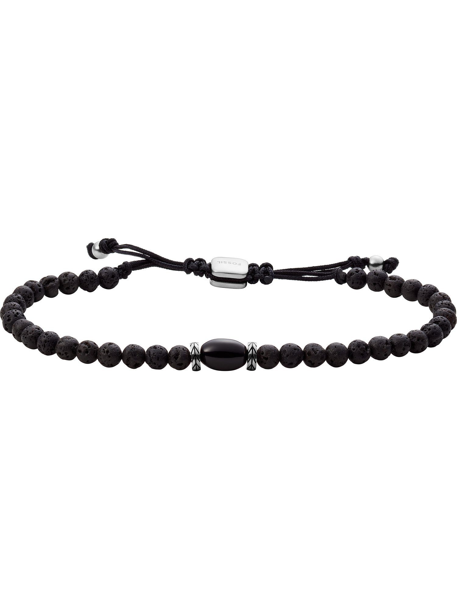 Fossil Armband Fossil Herren-Armband Farbstein, Edelstahl Achat