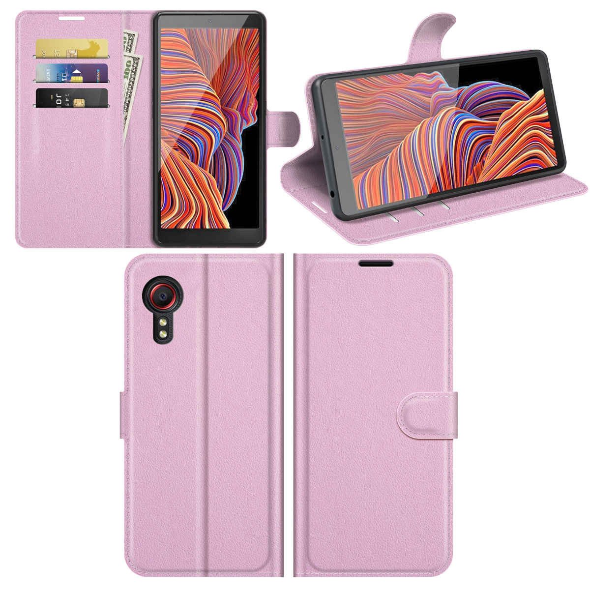 Wigento Handyhülle Für Samsung Galaxy Xcover 5 Handy Tasche Wallet Schutz Hülle Case Etui
