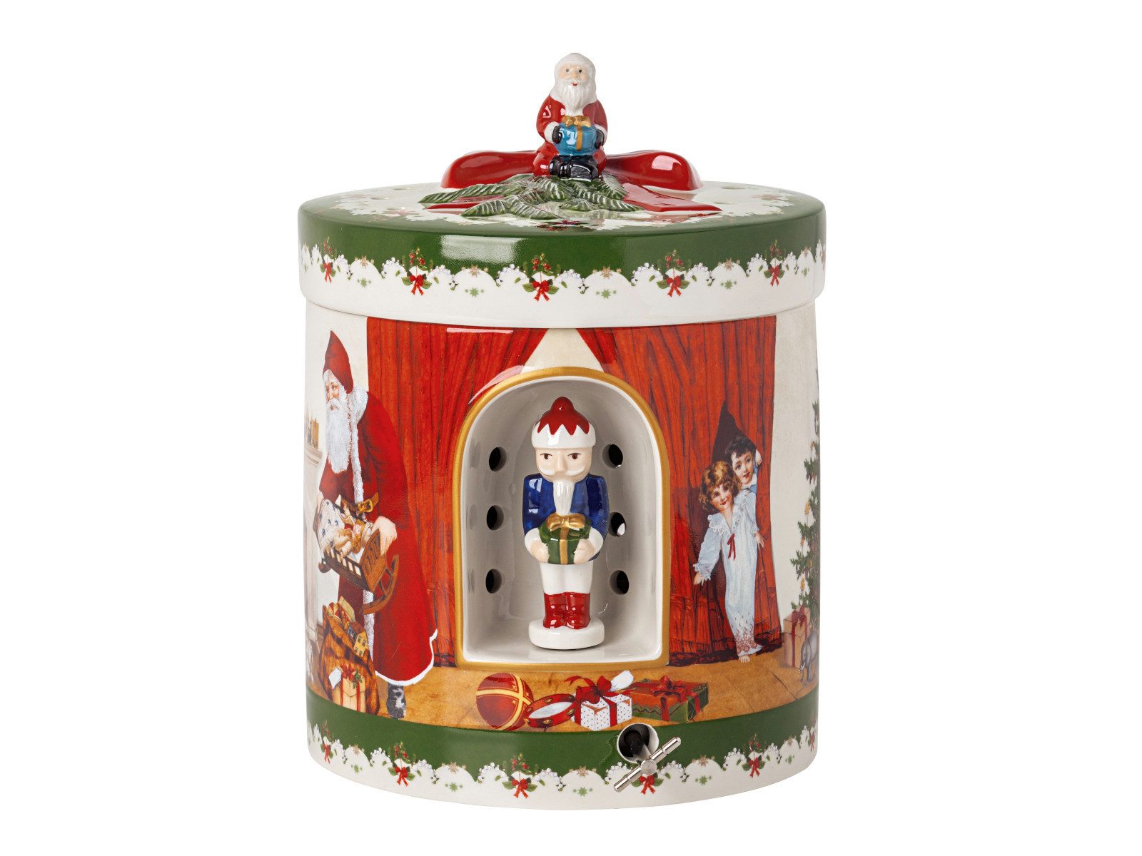 Villeroy & Boch Weihnachtsfigur Christmas Toys Spieluhr Paket rund Santa b. günstig online kaufen