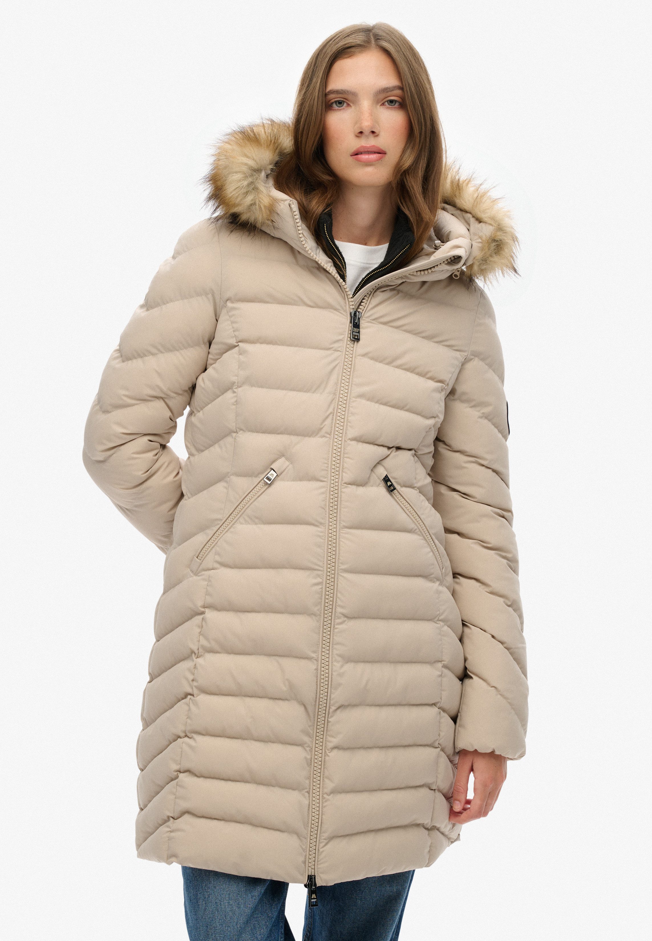 Superdry Steppjacke FUJI FAUX FUR HOOD günstig online kaufen