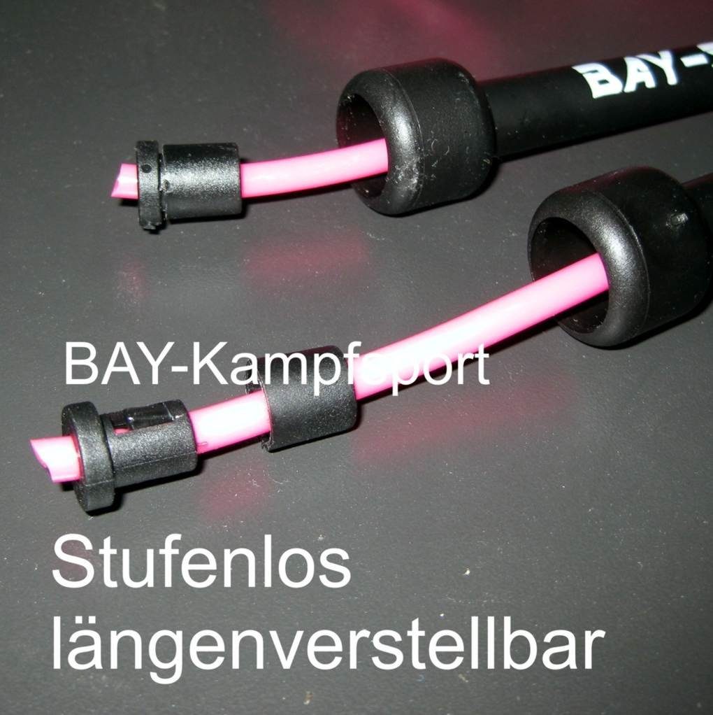 BAY-Sports Springseil Nylon Springseil pink rosa