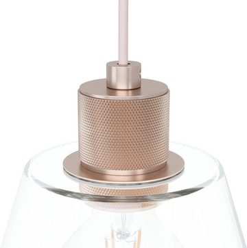 EGLO Hängeleuchte COPLEY, Leuchtmittel wechselbar, ohne Leuchtmittel, Hängeleuchte in roségoldfarben aus Stahl, Alu - exkl. E27 - 40W