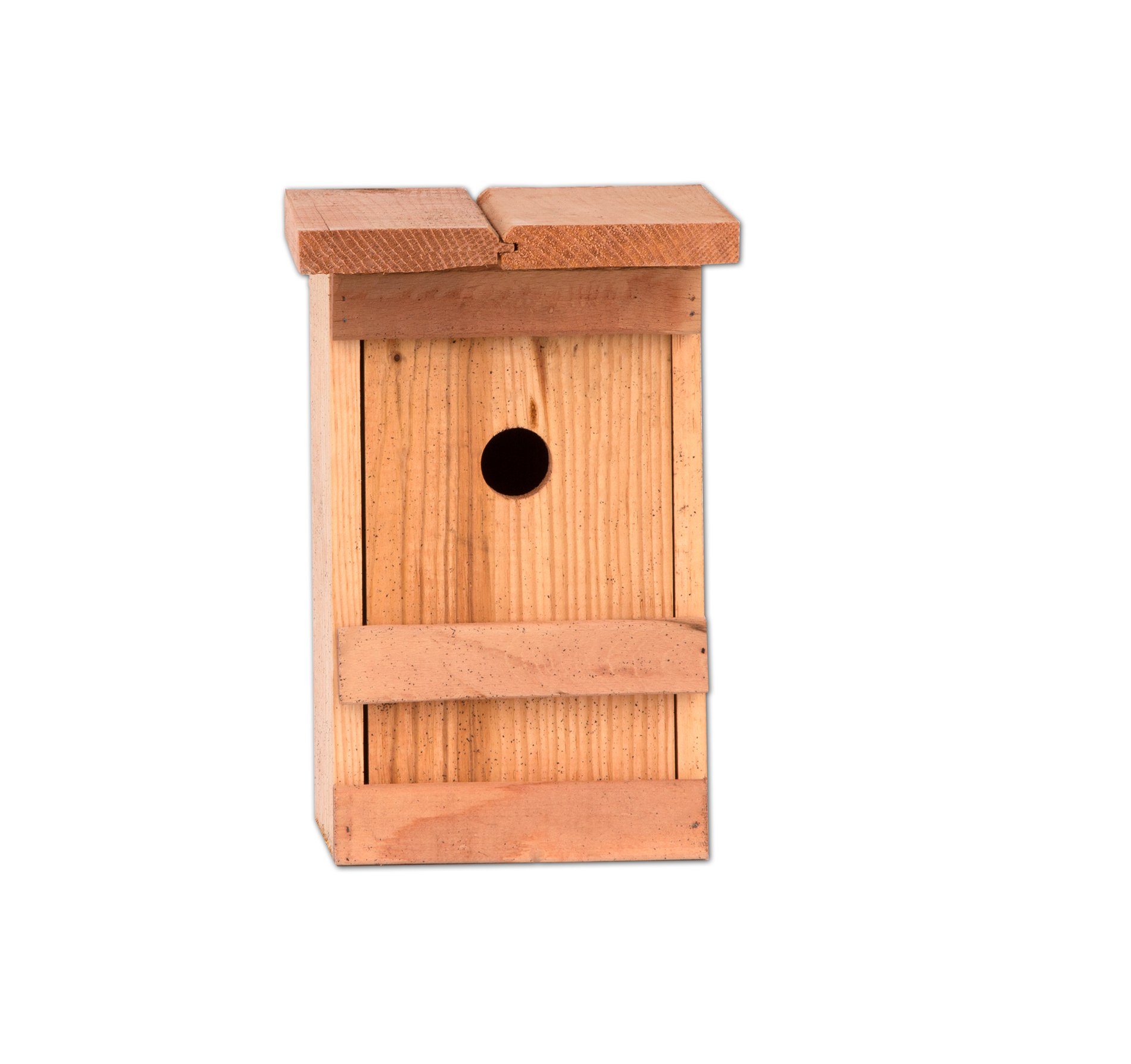 BigDean Vogelhaus Massivholz 25x14,5x12cm Vogelhaus Meisennistkasten Vogelhäußchen