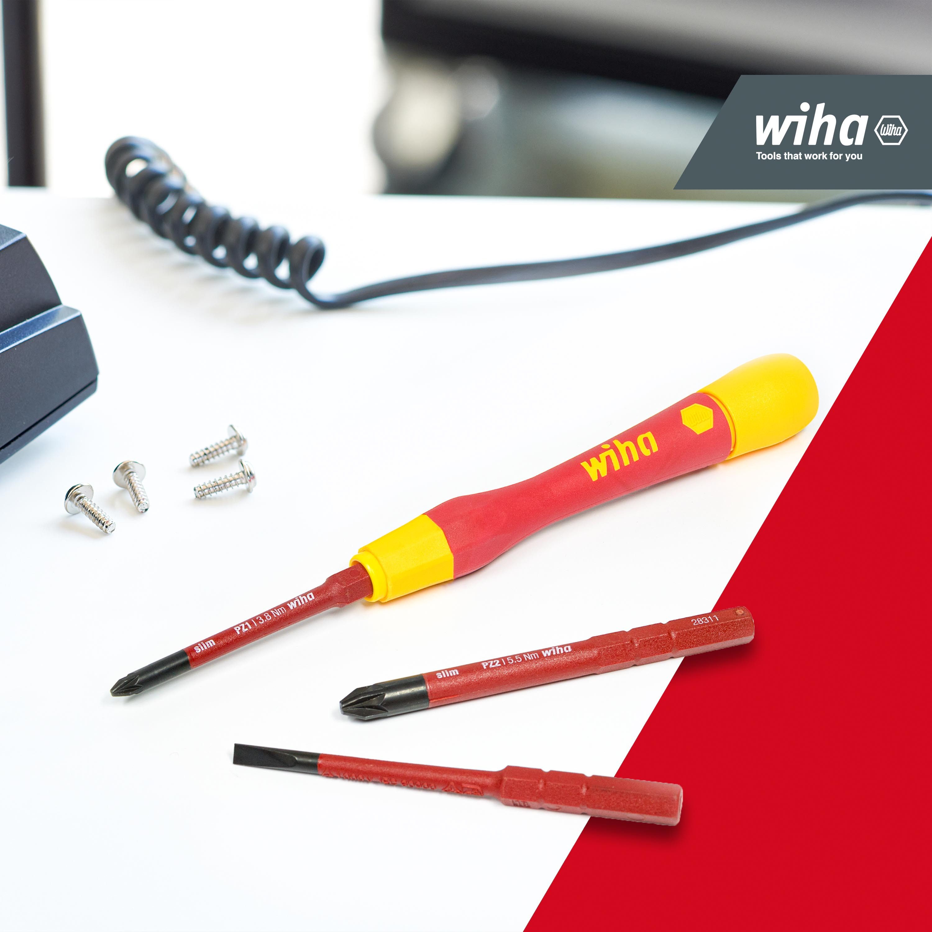 Wiha 4-delige PicoFinish® SlimVario® elektrische precisieschroevendraaierset, met slimBits (43167