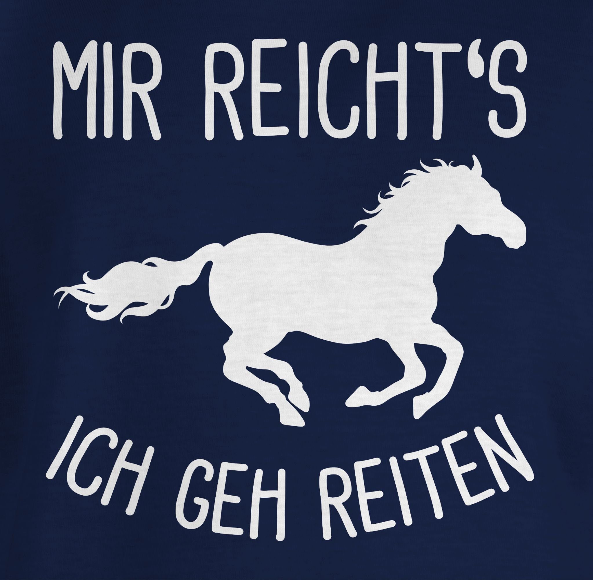 Shirtracer T-Shirt Mir Pferd geh Dunkelblau ich 3 Reiten reichts