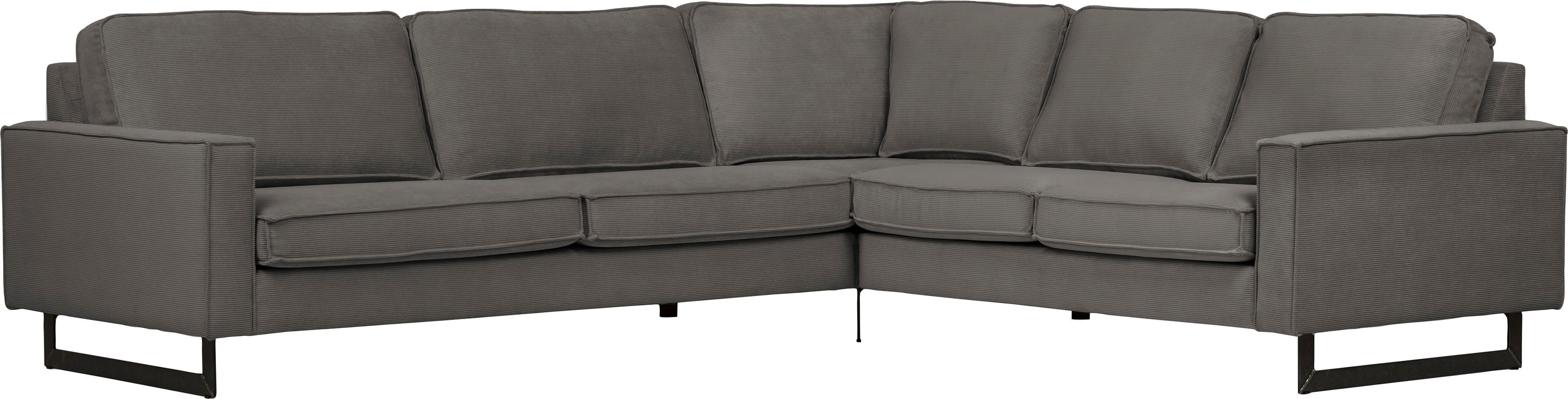 langem Style Ecksofa Metallfüßen und mit of Schenkel, Keder Places Pinto,