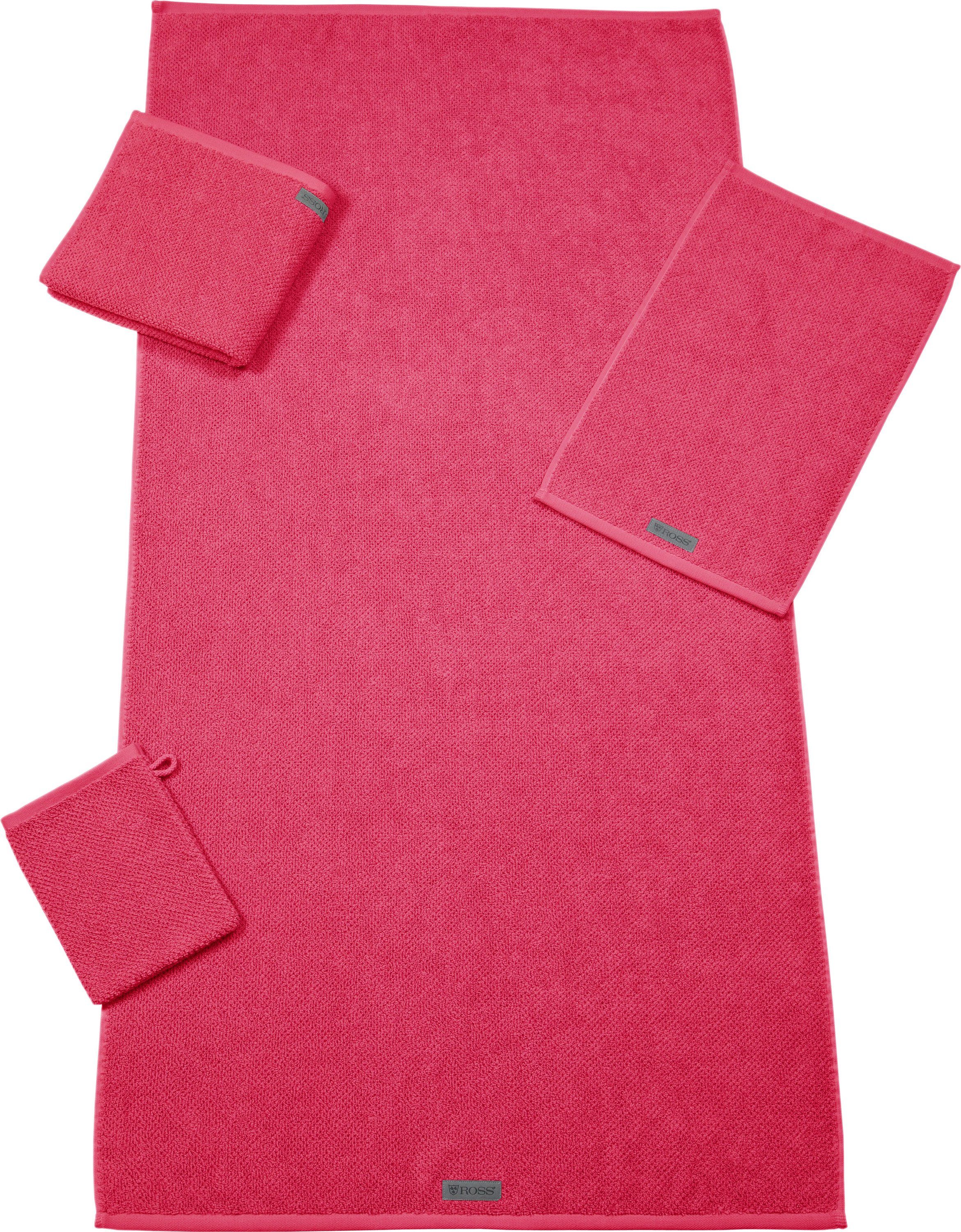 4007-13, ROSS Gästetuch Frottee silber Handtuch GOTS ROSS Duschtuch SELECTION Handtuch Verifiziert, (1-St), Serie Waschhandschuh malve, rechteckig