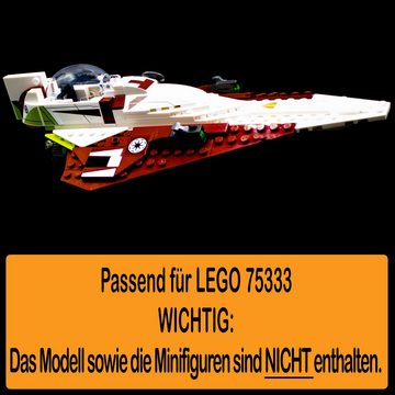 AREA17 Standfuß Acryl Display Stand für LEGO 75333 Obi-Wan Kenobis Jedi Starfighter, Verschiedene Winkel und Positionen einstellbar