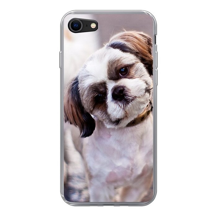 MuchoWow Handyhülle Ein süßer Shih Tzu Hund Handyhülle Apple iPhone 8 Smartphone-Bumper Print Handy Schutzhülle