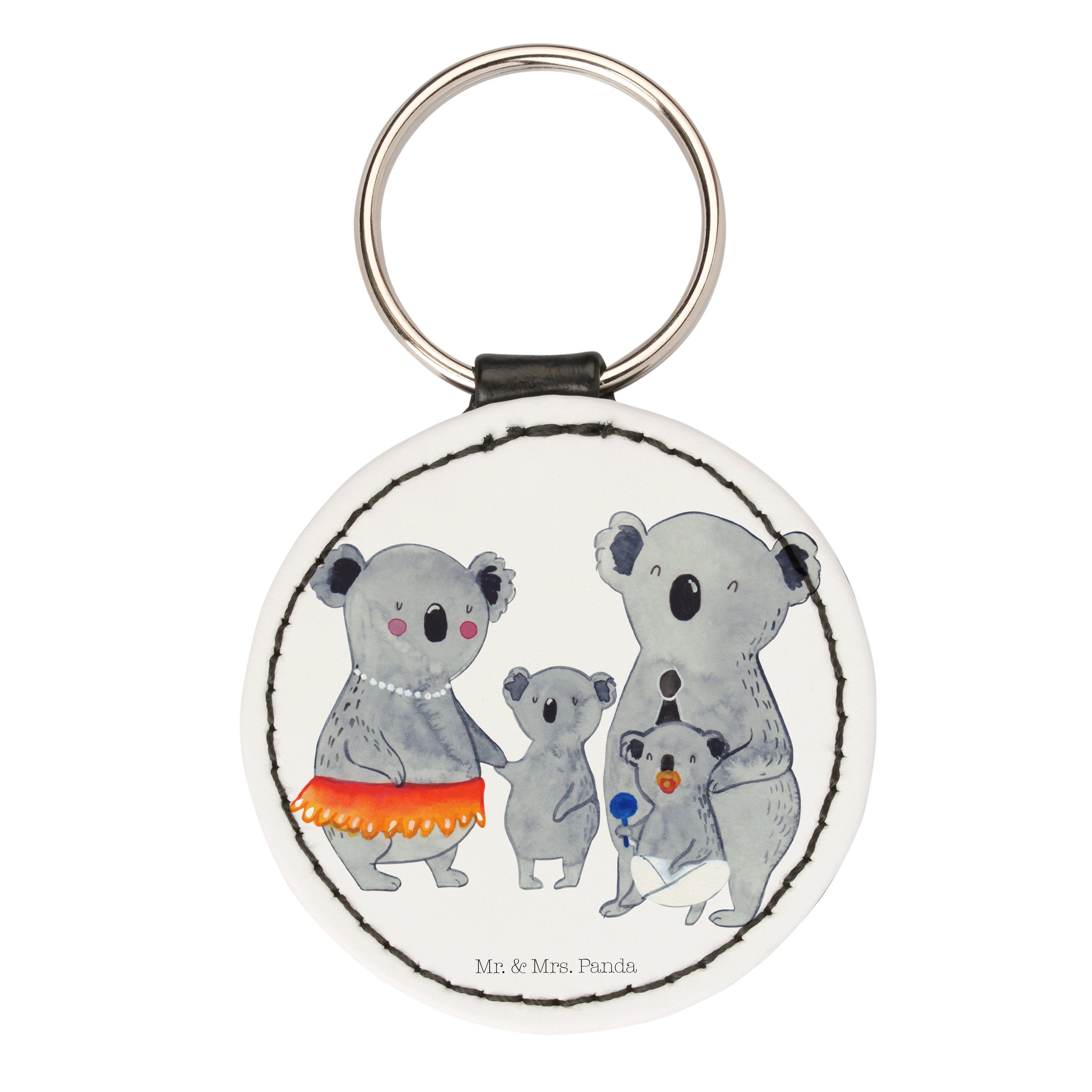 - Familie Mrs. Koalas, S & Mr. Panda Schlüsselanhänger Vatertag, (1-tlg) Weiß Koala Taschenanhänger, Geschenk, -