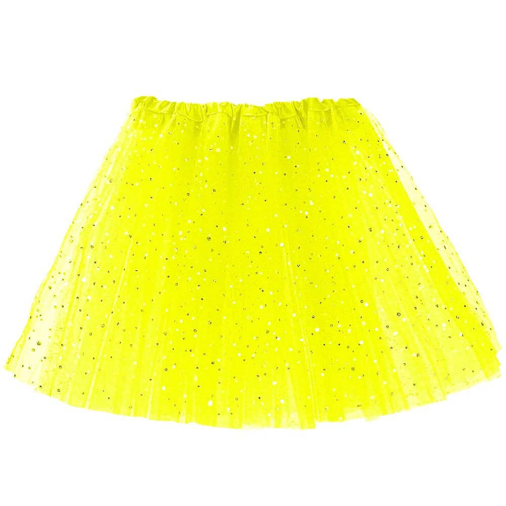Kostüm Tutu gelb mit Glitzer 40 cm