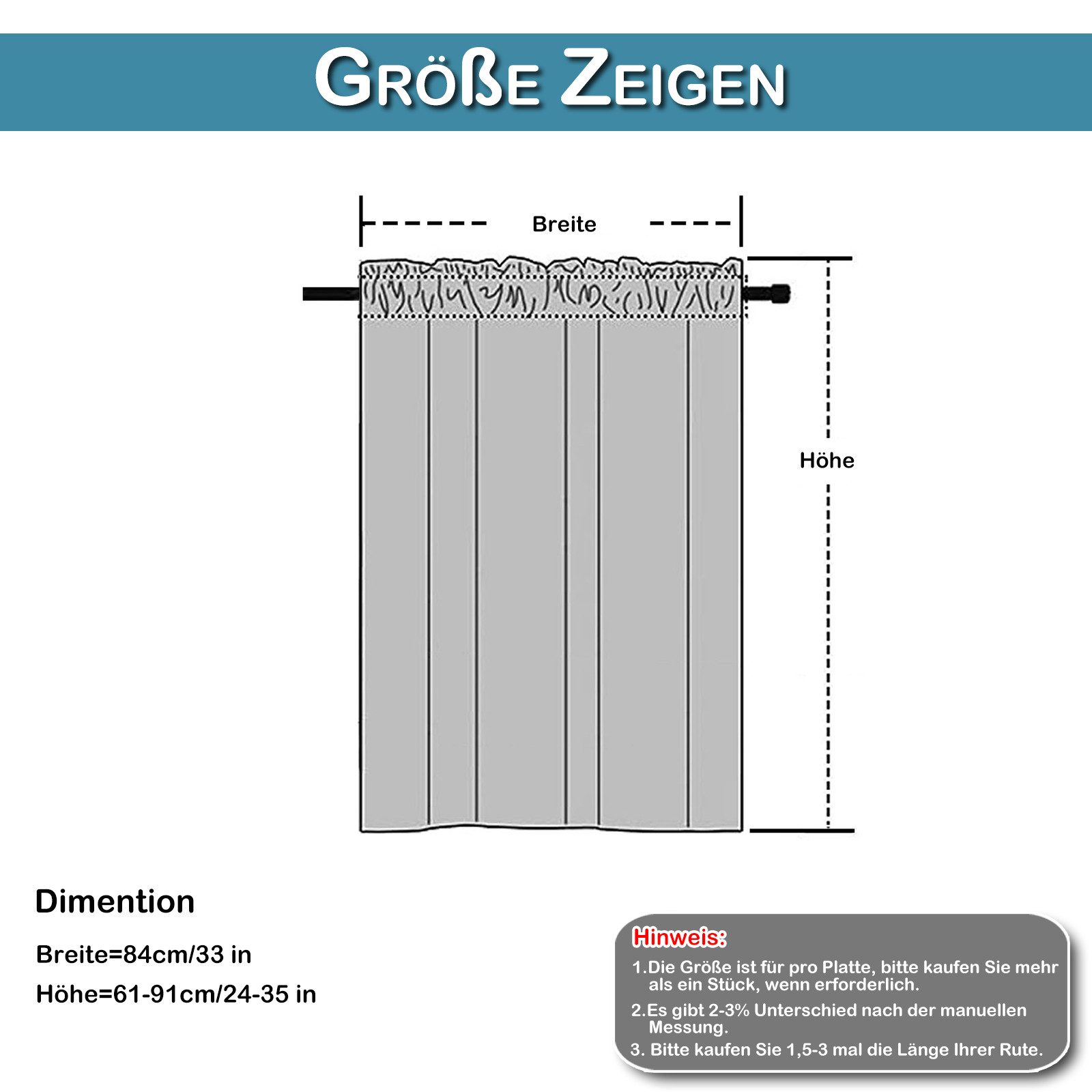 Sunicol Scheibengardine Wasserdicht Bistrogardine Vorhänge, UV-Schutz, günstig online kaufen