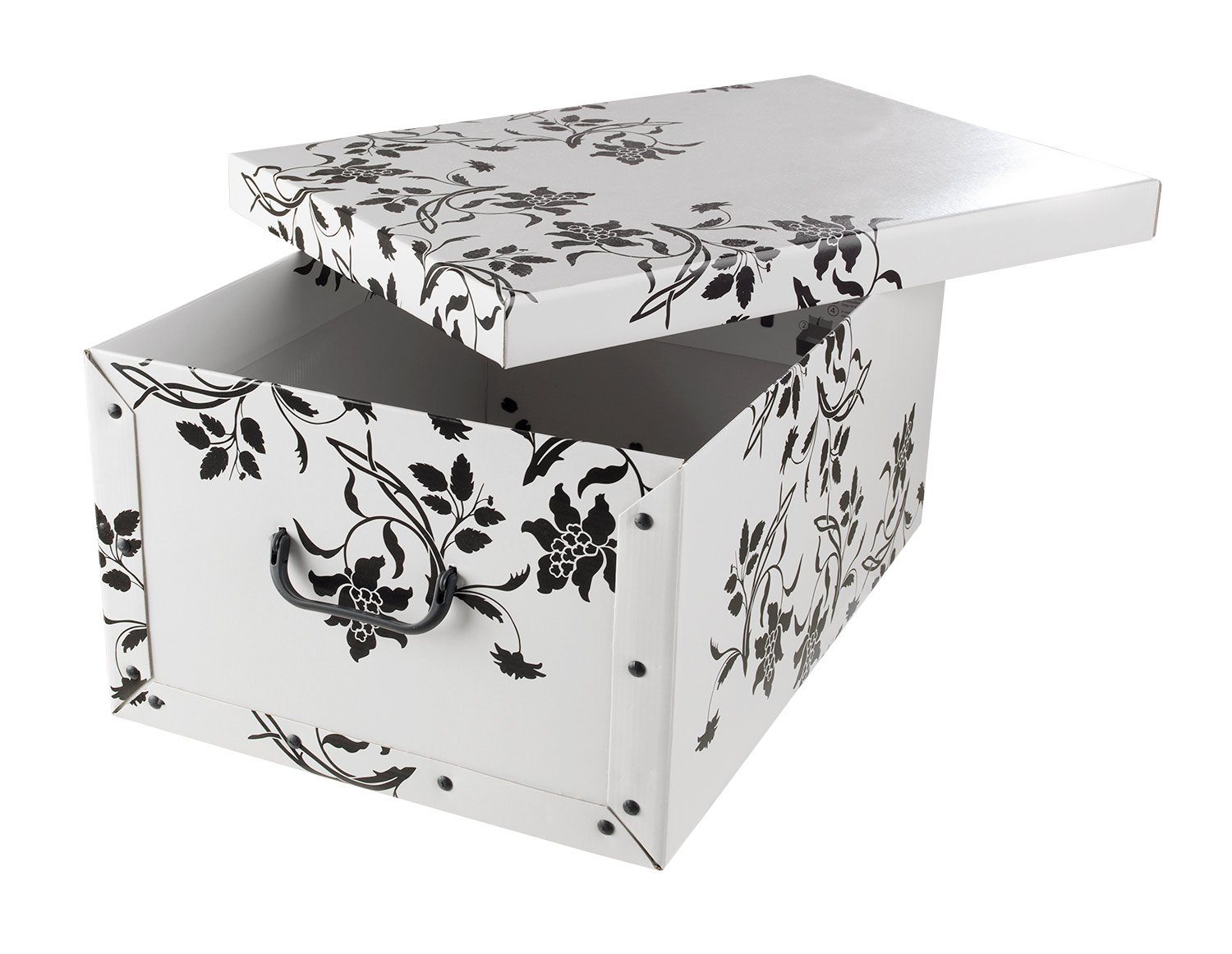 Home4You Aufbewahrungsbox, 2er Set, Weiß, Blumenranken, günstig online kaufen