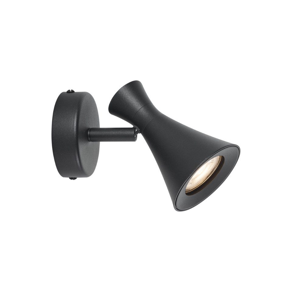Qazqa LED Aufbaustrahler Triangle, ohne Leuchtmittel, Warmweiß, QAZQA Aufbau­spot, gu10, Schwarz, Metall, Modern