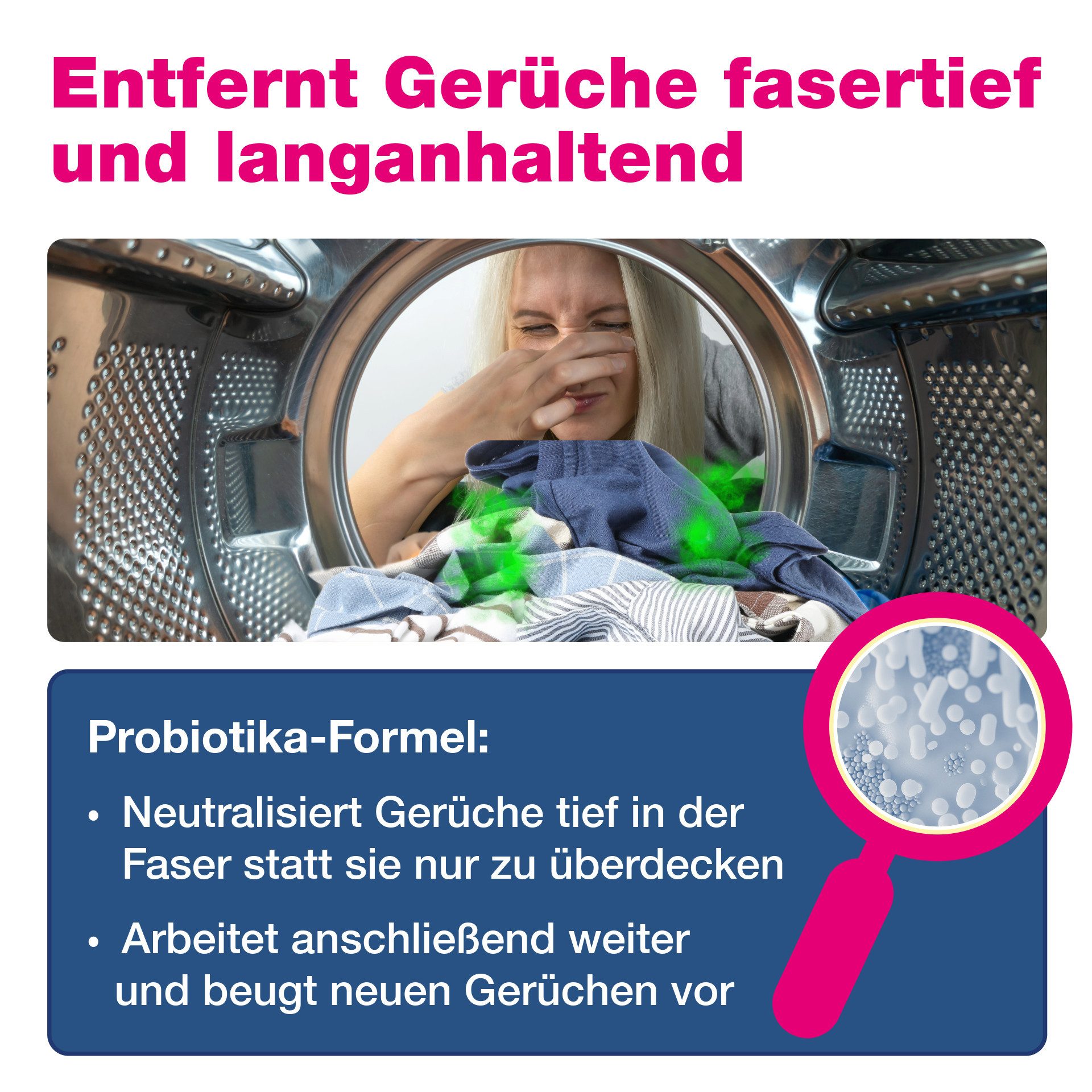 bio-chem Textilerfrischer Geruchsentferner & Wäscheduft Sport 1 L - Probiotischer Waschzusatz (Geruchsentferner Sport 1 L + Dosierbecher)