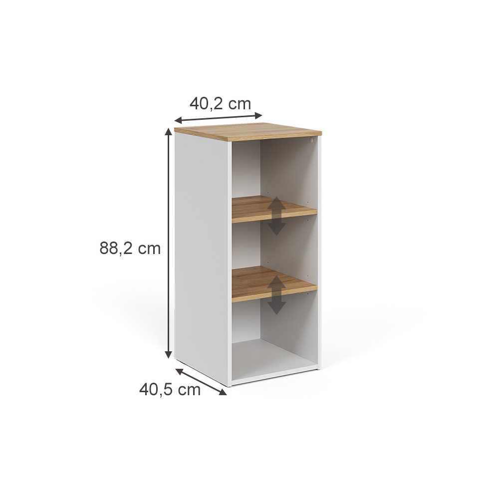 Vicco Midischrank Viktor, Weiß/Artisan, 40.2 x 88.2 cm günstig online kaufen