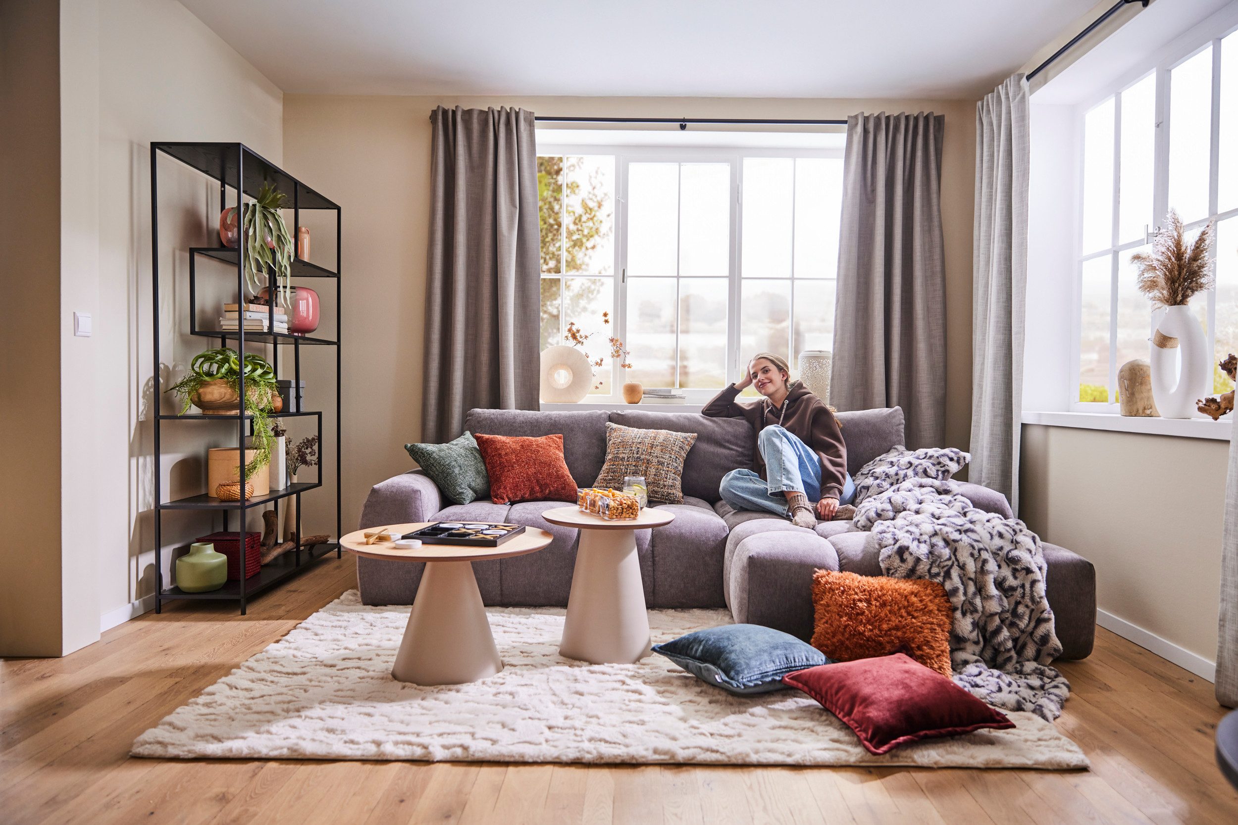 LeGer Home by Lena Gercke Verdunkelungsvorhang Marusha, 100% verdunkelnd, robuste Haptik, Thermo (1 St), Multifunktionsband, verdunkelnd, Polyester, Verdunkelnd – Bild 4 von 5