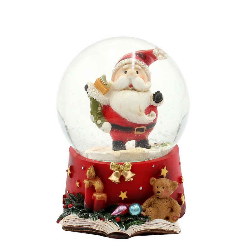 Dekohelden24 Schneekugel Schneekugel Weihnachtsmann / Gnom verschiedenen Ausführungen (1 St)