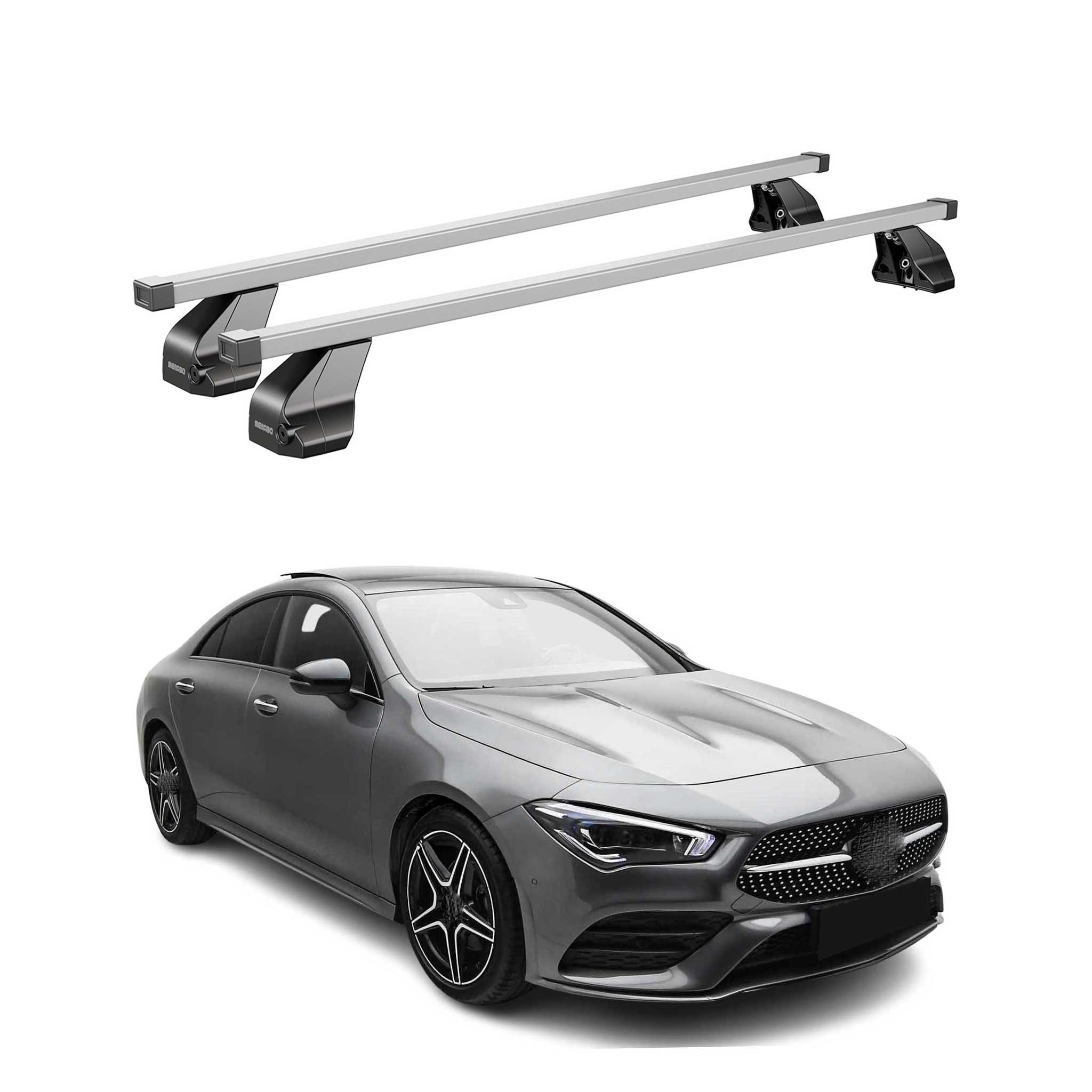 OMAC Dachträger Menabo Stahl Gepäckträger für Mercedes CLA C118 2019-2025 Grau (2-St), Wasserbeständig,Abnehmbar,Multifunktional,Leichtgewichtig