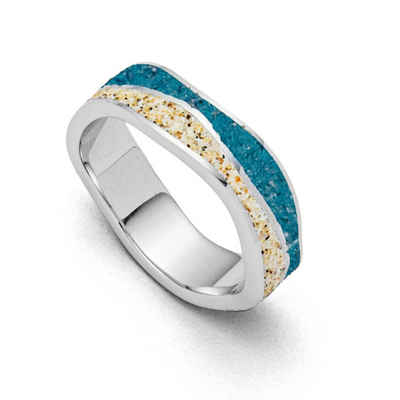 DUR Silberring DUR Schmuck: Ring „Steinsand“ mit Strandsand und Steinsand R5105