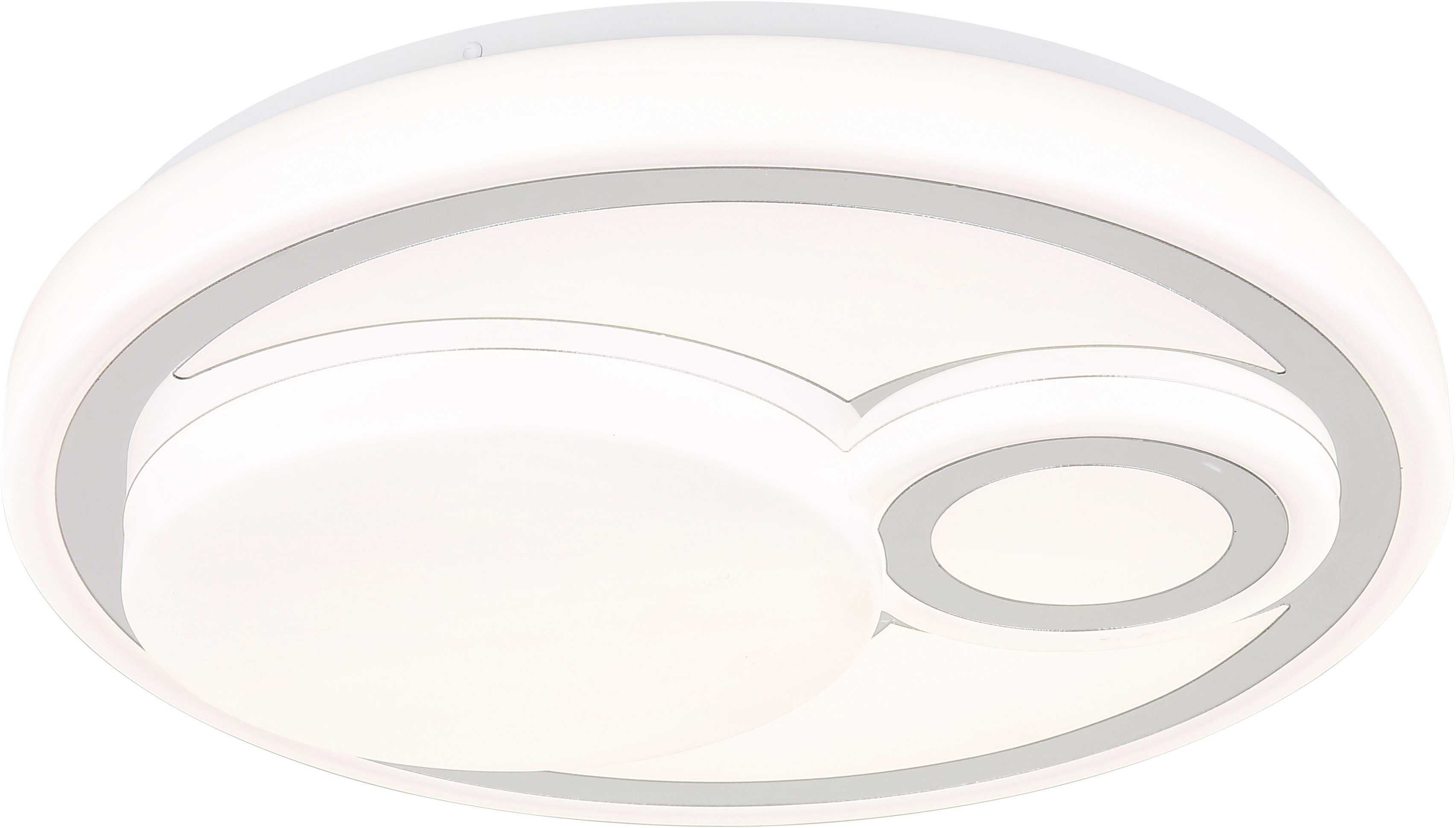 GLOBO LIGHTING Deckenleuchte RUIZ, Memoryfunktion, LED fest integriert, warmweiß - kaltweiß, Deckenlampe Wohnzimmer-Leuchte Schlafzimmer-Leuchte Flur Küche
