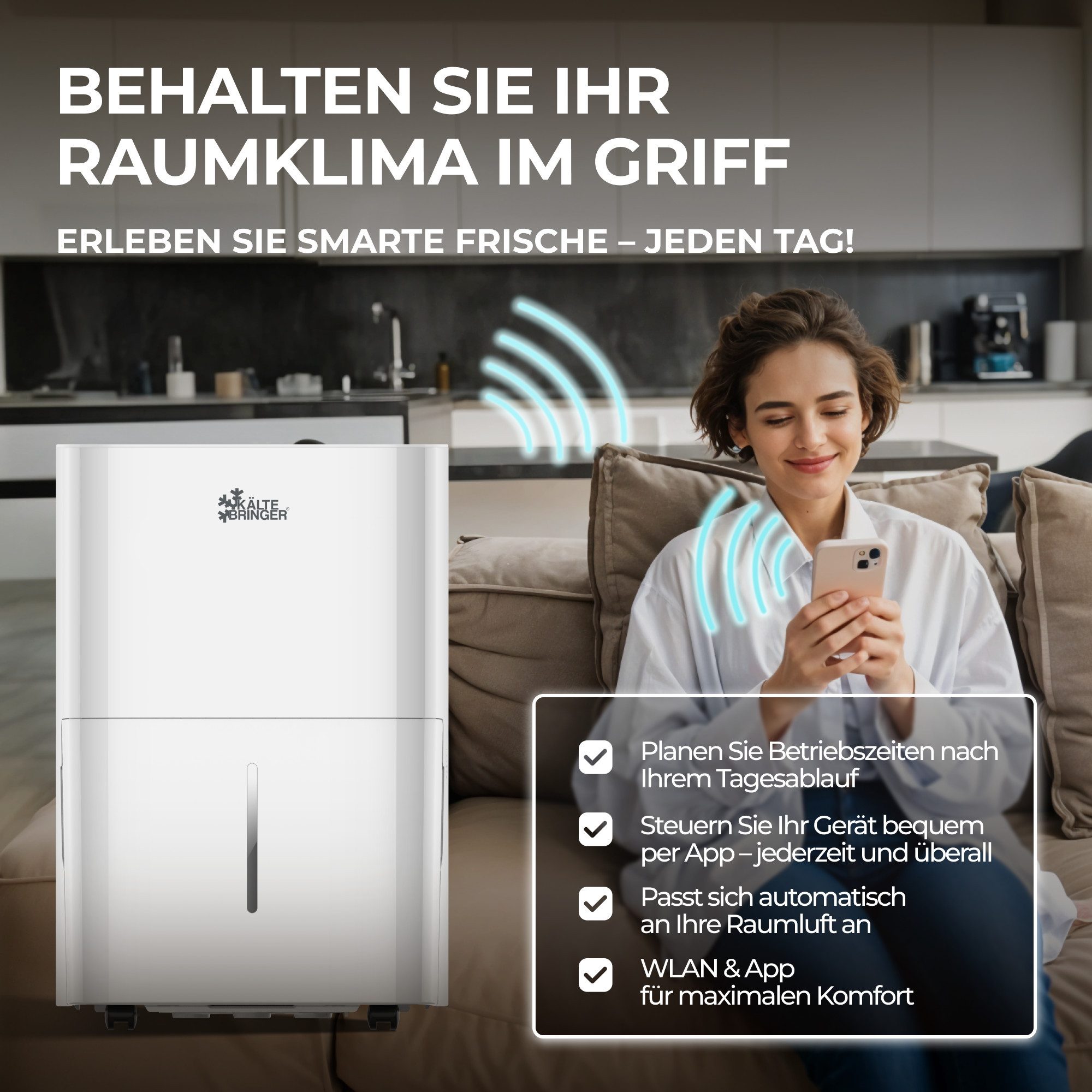 Kältebringer Luftentfeuchter, 20L/24h, bis 50m² (125m) günstig online kaufen