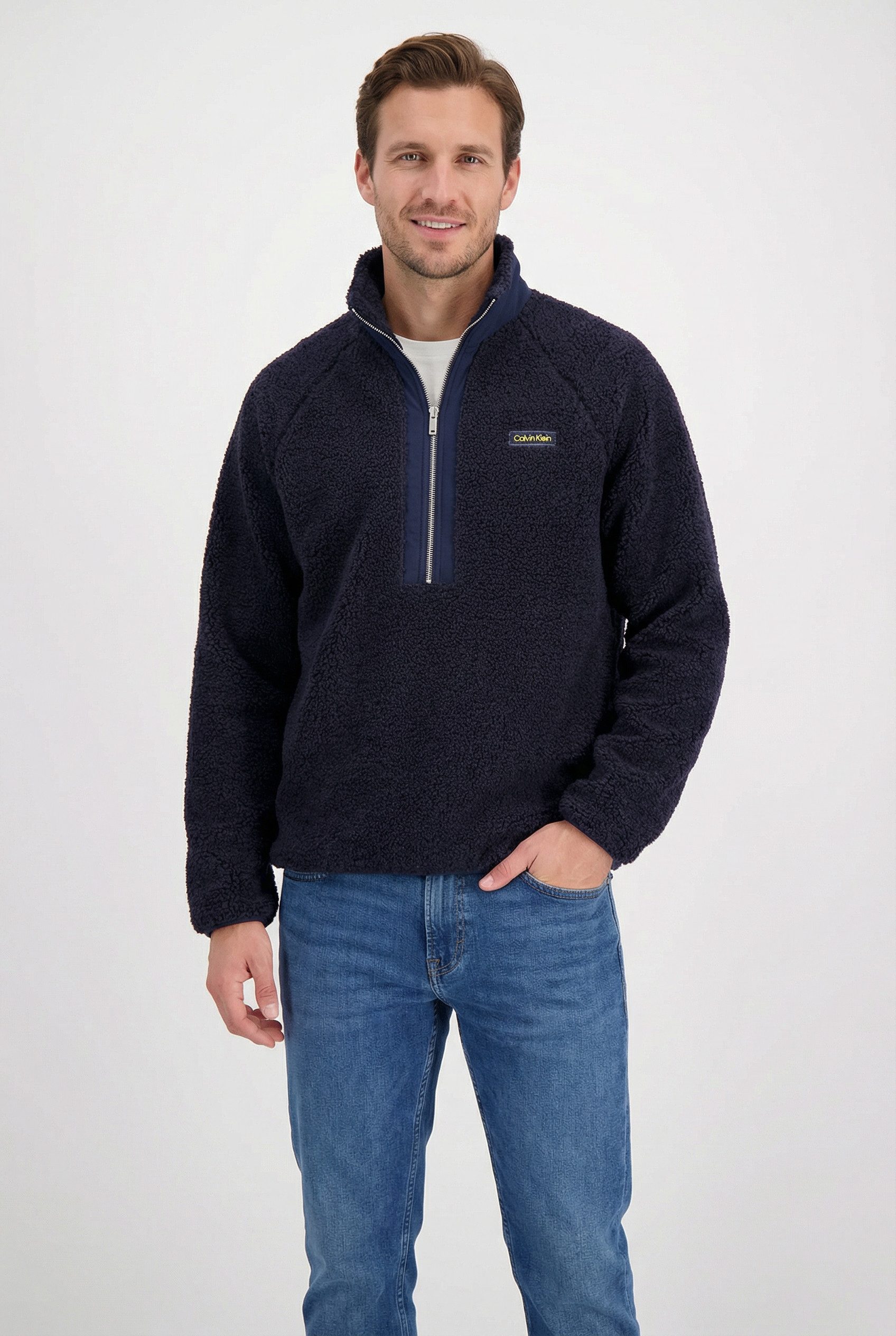 Calvin Klein Sweatshirt Regular fit, mit Stehkragen