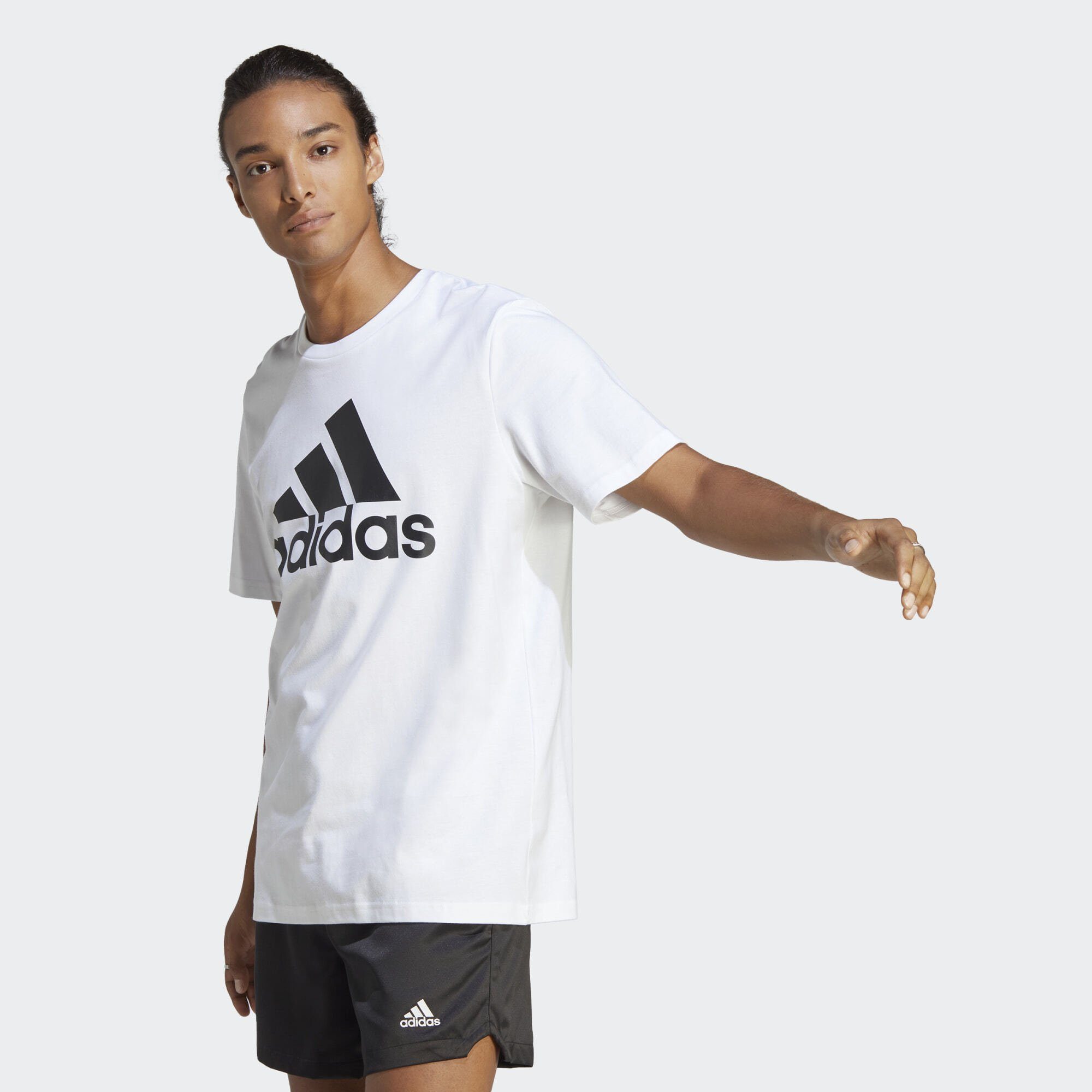 adidas Sportswear T-Shirt ESSENTIALS SINGLE JERSEY BIG LOGO T-SHIRT White