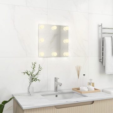 vidaXL Spiegel Wandspiegel mit LED-Beleuchtung Quadratisch Glas